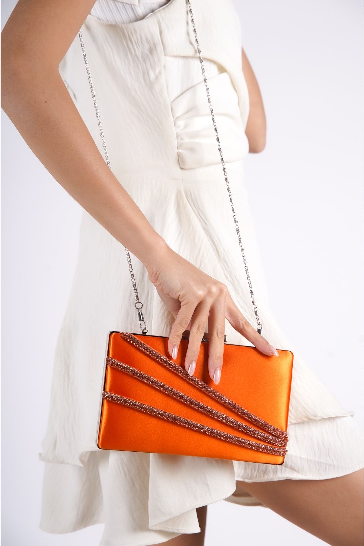 Orange hotsell evening bag