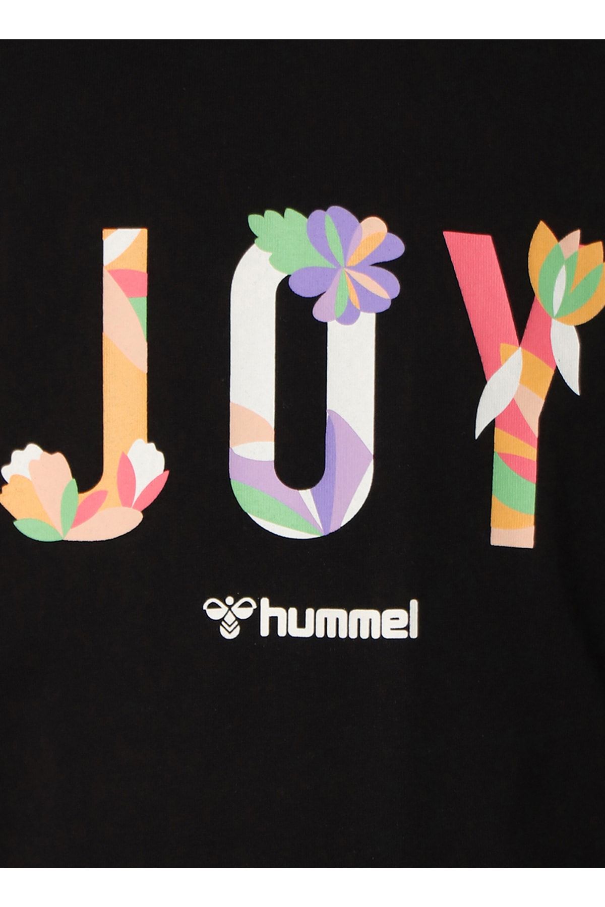 hummel تی شرت دختر سیاه چاپی 911625-2001 T-Shift Hmlaery