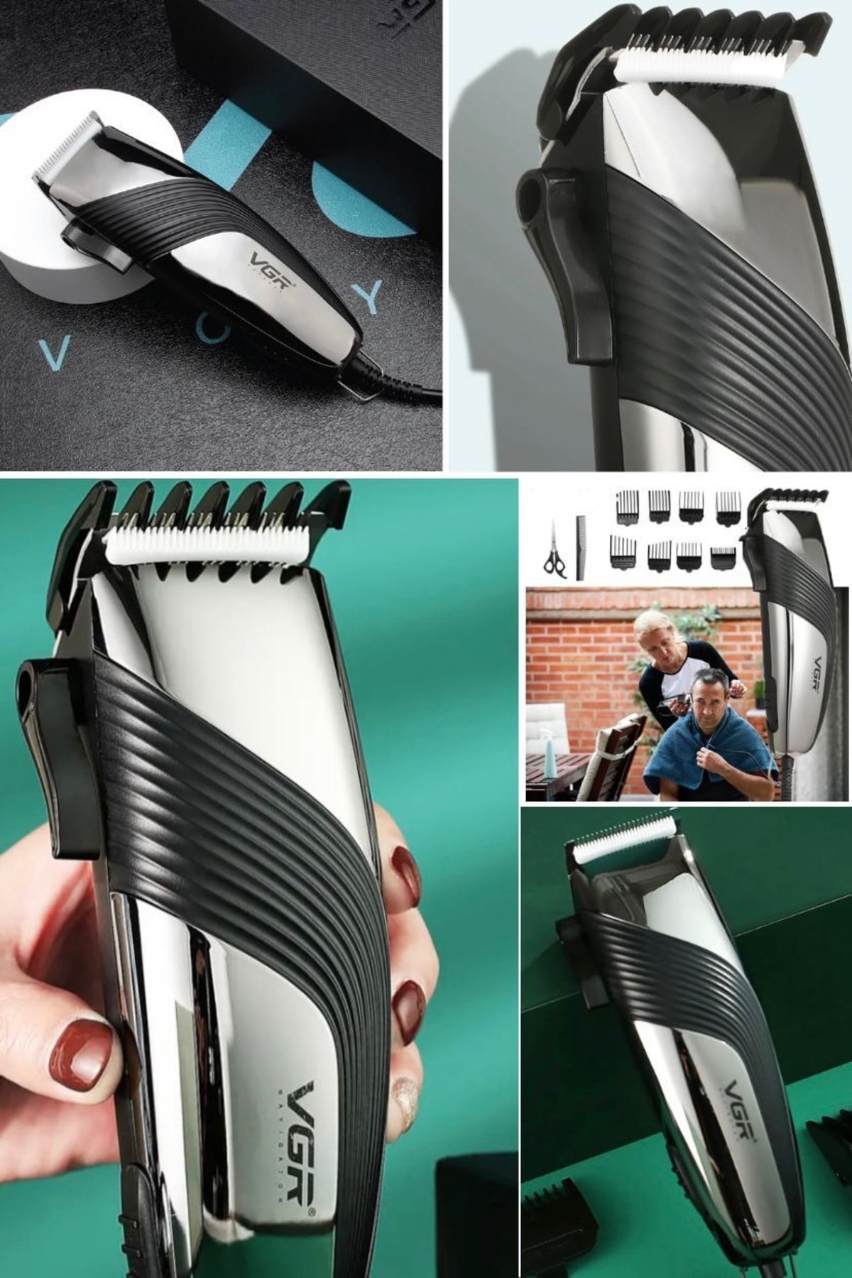 Utelips Saç Düzeltici Ev Saç Kesim Makinesi Erkekler Için Kablolu Kesme Makinesi Tıraş Makinesi Seti Kalite
