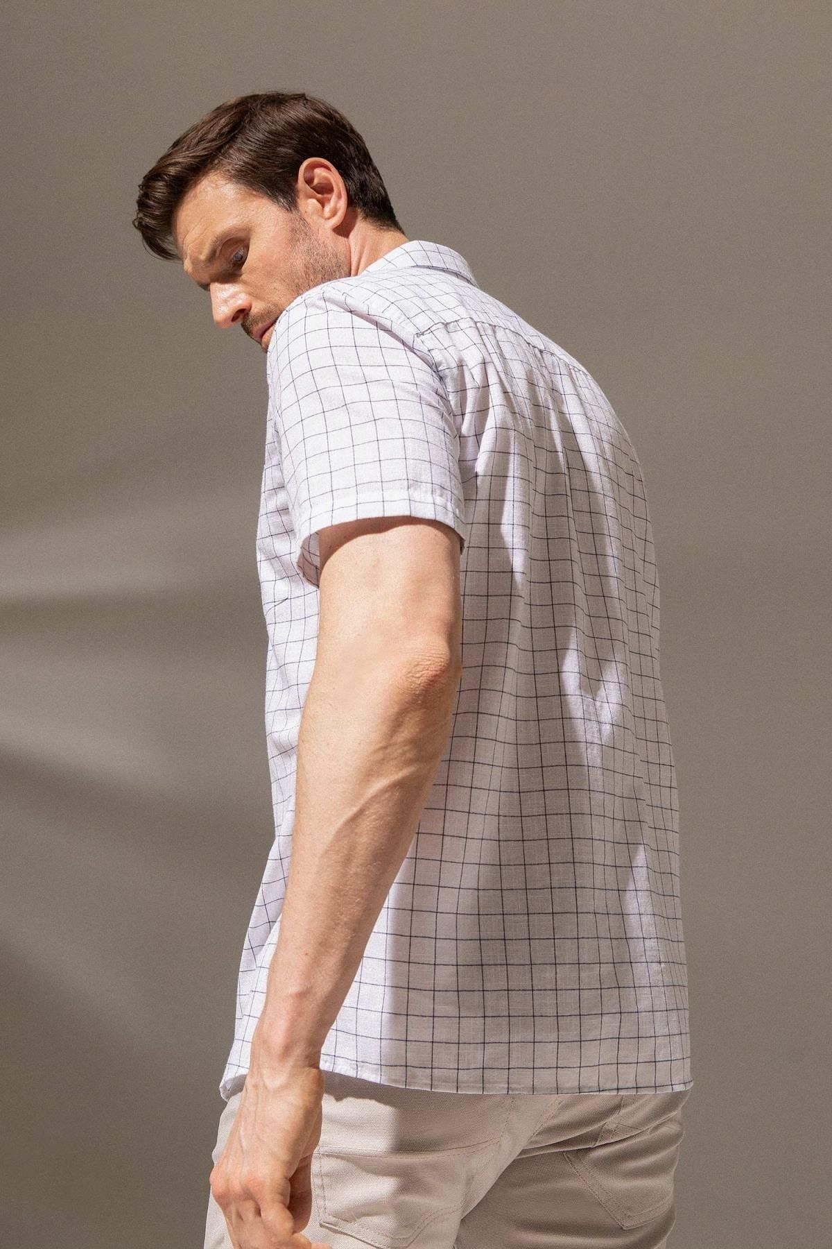 DeFacto Hemd Dunkelblau Regular Fit