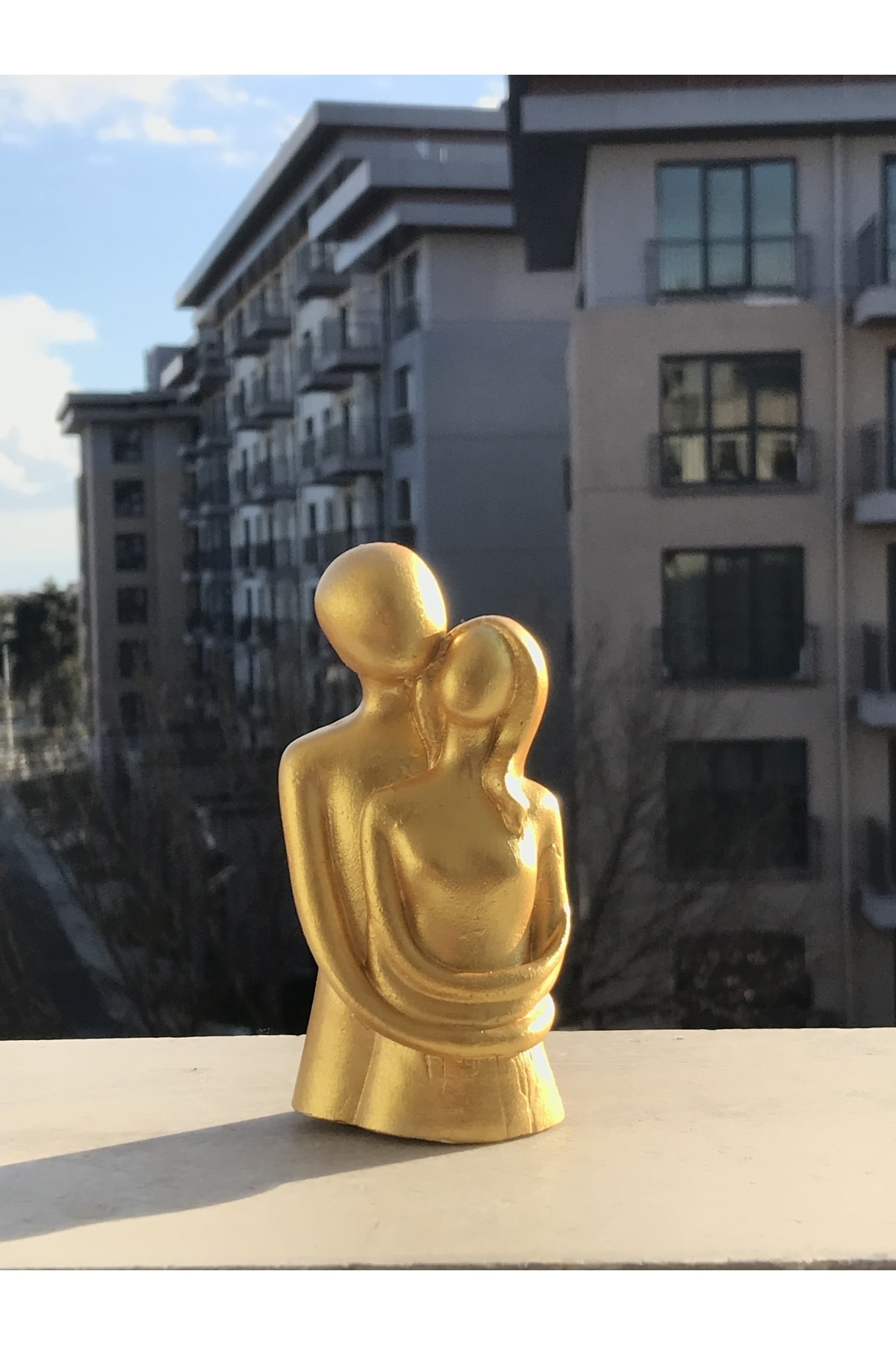 Dear Lovers Hugging Couple Gold Trinket Decor Gift