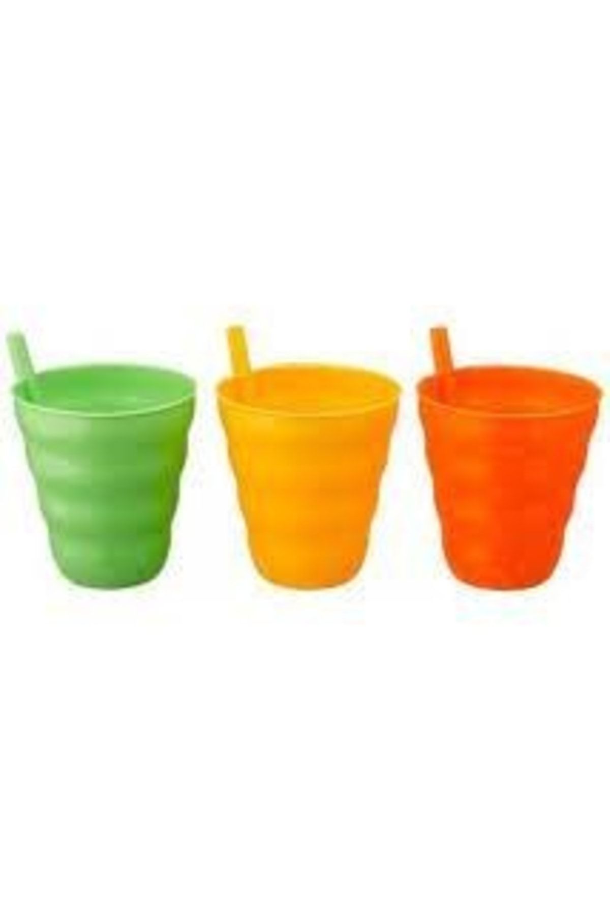 Neler Geldi Neler-6 Pieces Colorful Straw Plastic Cup Straw Cup Straw Cup 2