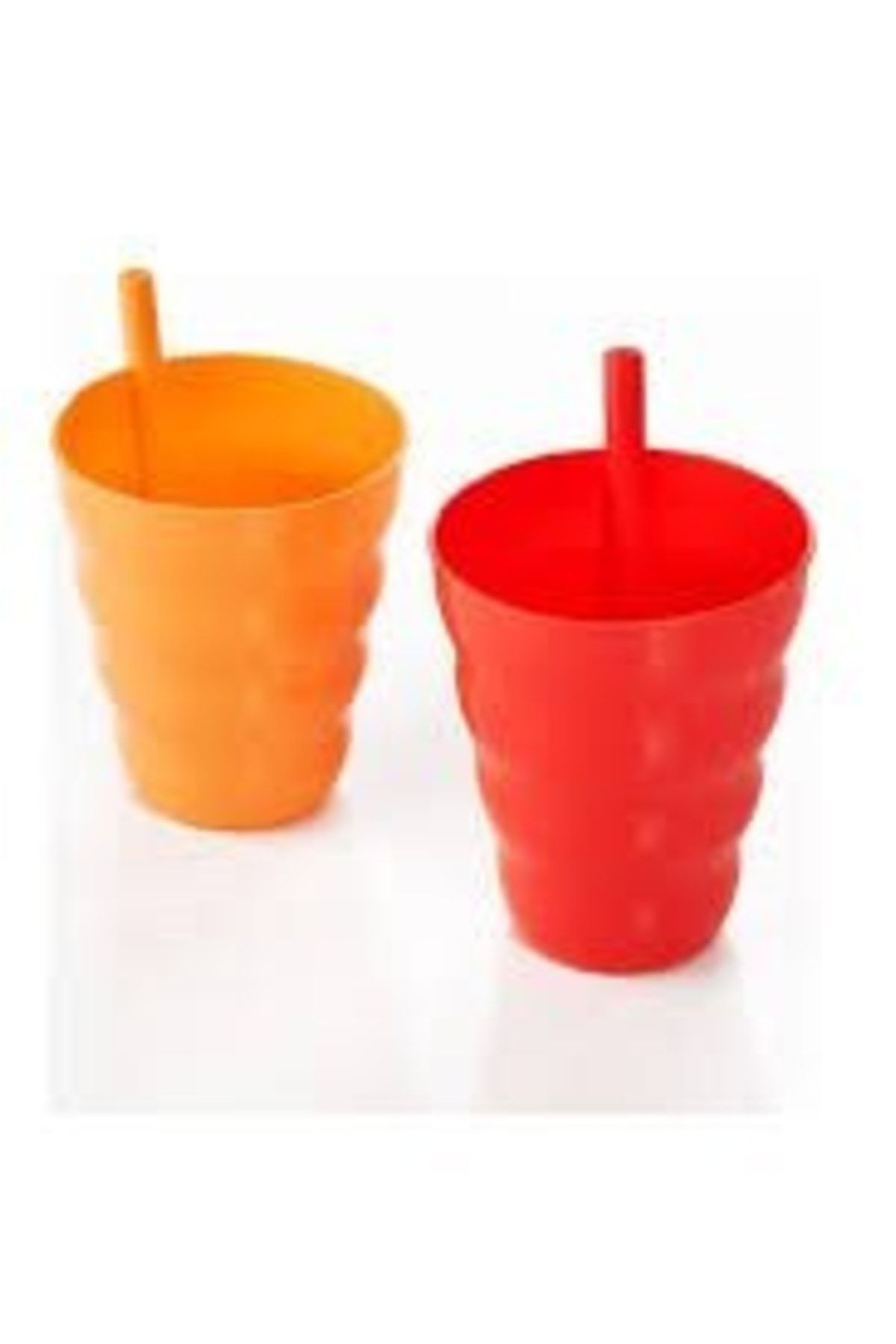 Neler Geldi Neler-6 Pieces Colorful Straw Plastic Cup Straw Cup Straw Cup 4