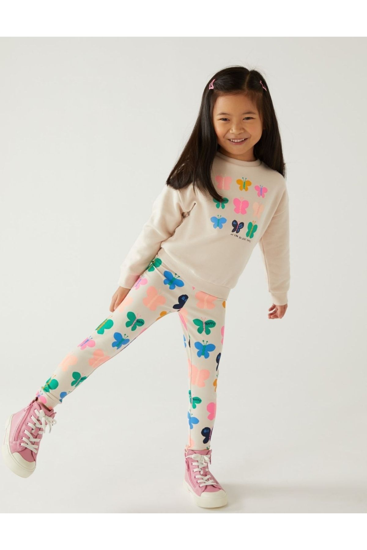 Kelebek Desenli Legging Tayt (2-8 Yaş)
