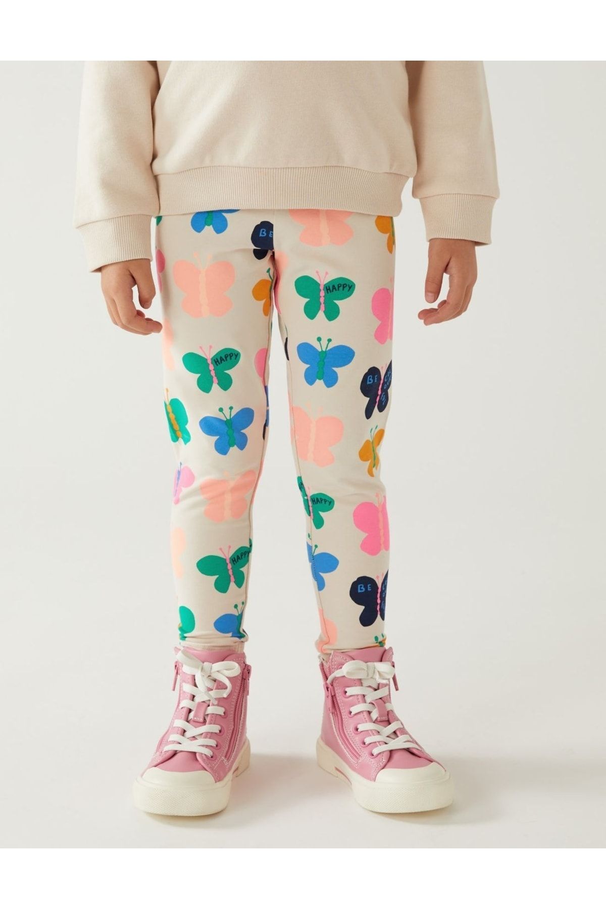 Kelebek Desenli Legging Tayt (2-8 Yaş)