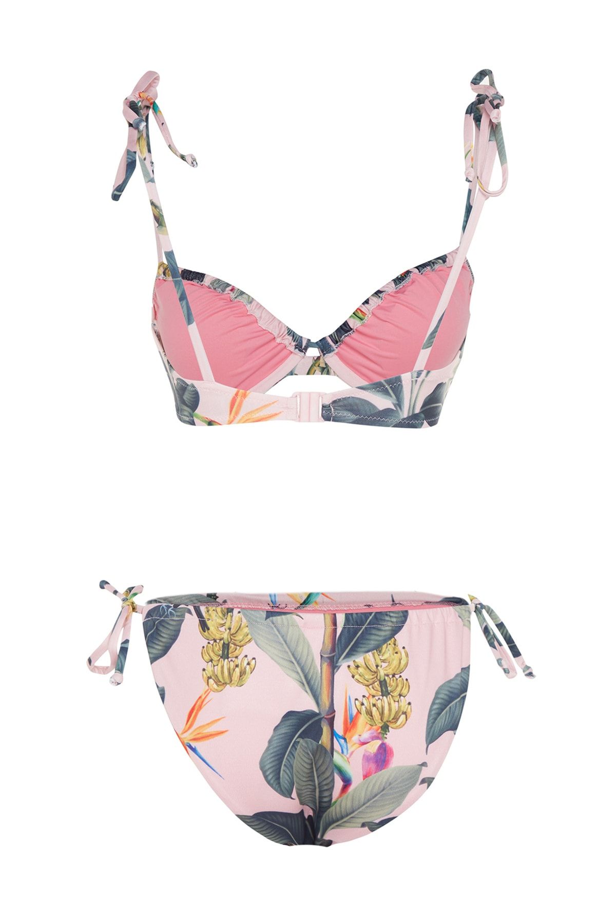 Trendyol Collection-Bikini-Set mit hohem Beinausschnitt, Bügel und Blumenmuster, TBESS23BT00015 8