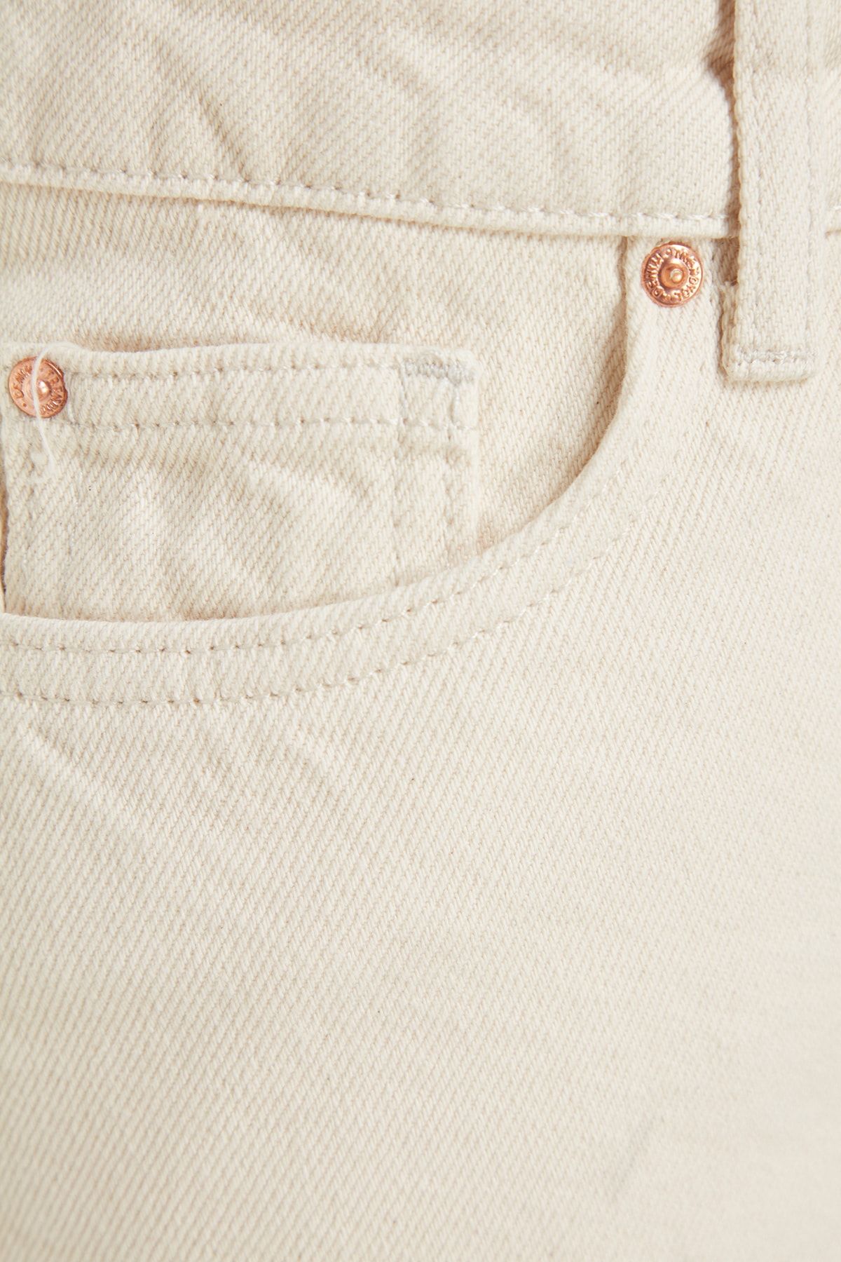 Trendyol Collection-Ecru Denim Tassel Beach Shorts - 100% bawełna Tbess23Sr00029 7