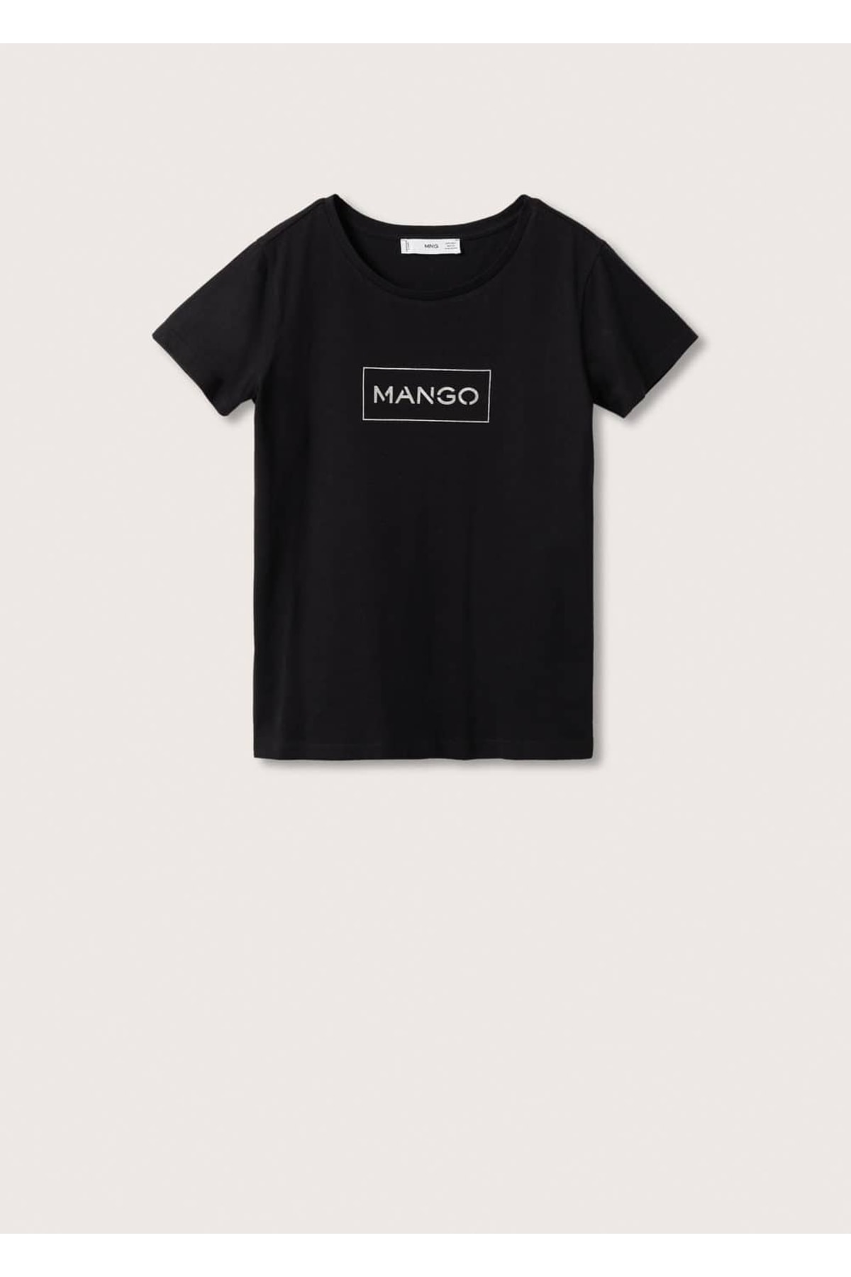 تی شرت پنبه ای زنانه مشکی مانگو MANGO (برند اسپانیا)