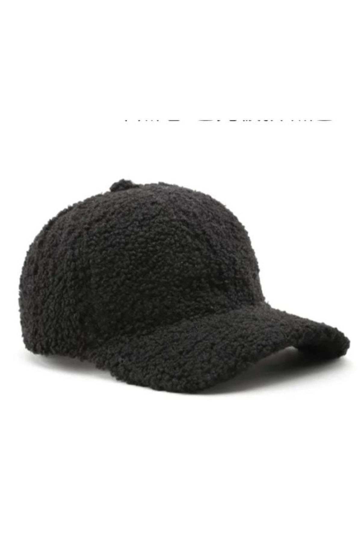 joker Kadın Kışlık Şapka Kep Peluş Ponpon Teddy Siyah