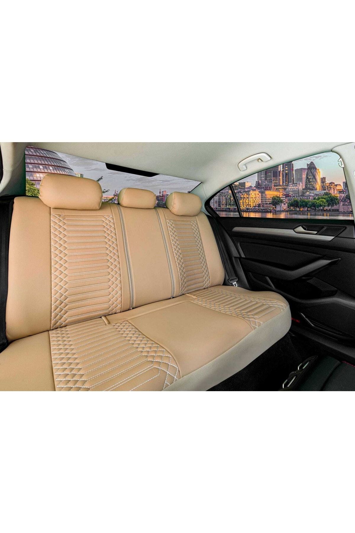 stiloto Audi A8 Leather Car Seat Cover Full Set Exactly Matching