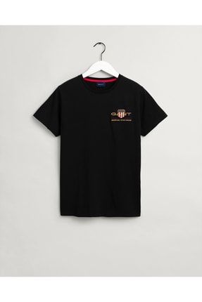 Erkek Siyah Logolu Regular Fit T-shirt 2003081