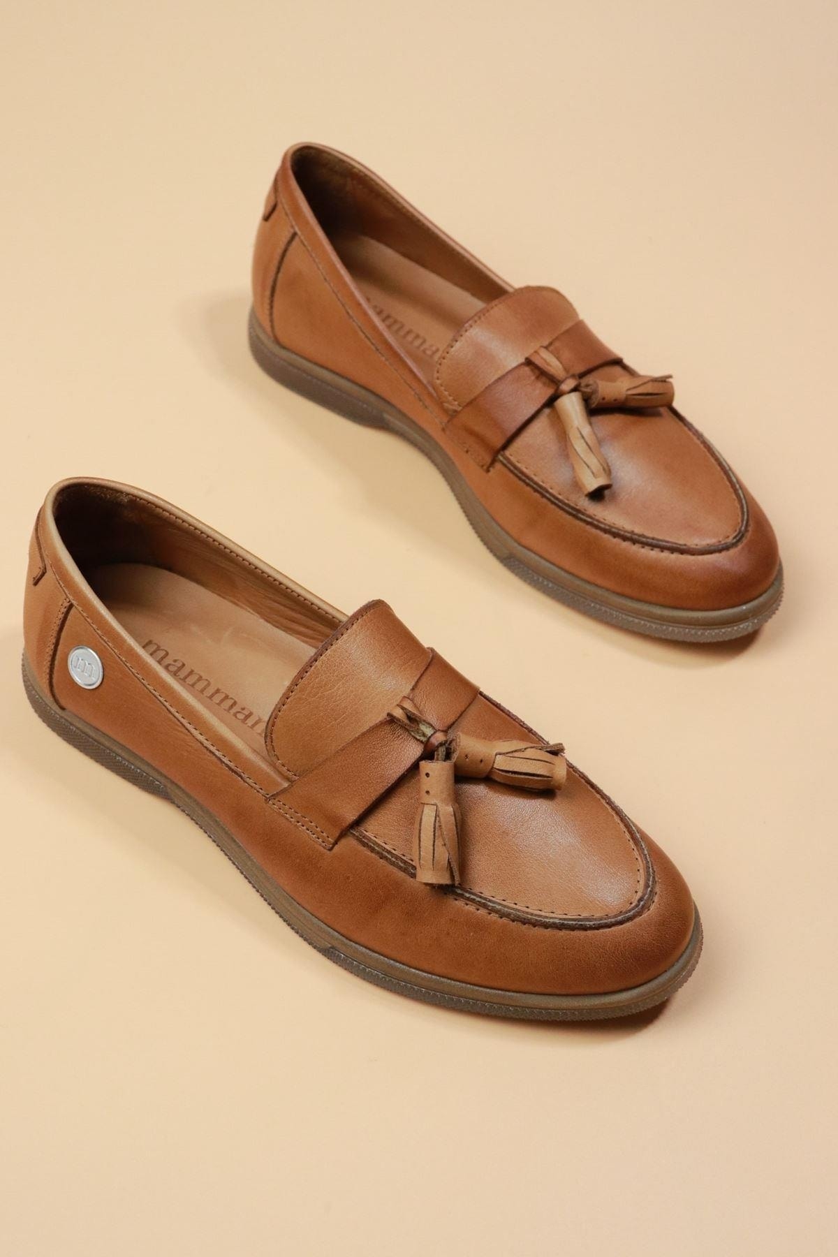 Mammamia - D23ya-3335 Taba Renk Kadın Loafer Ayakkabı ON7681
