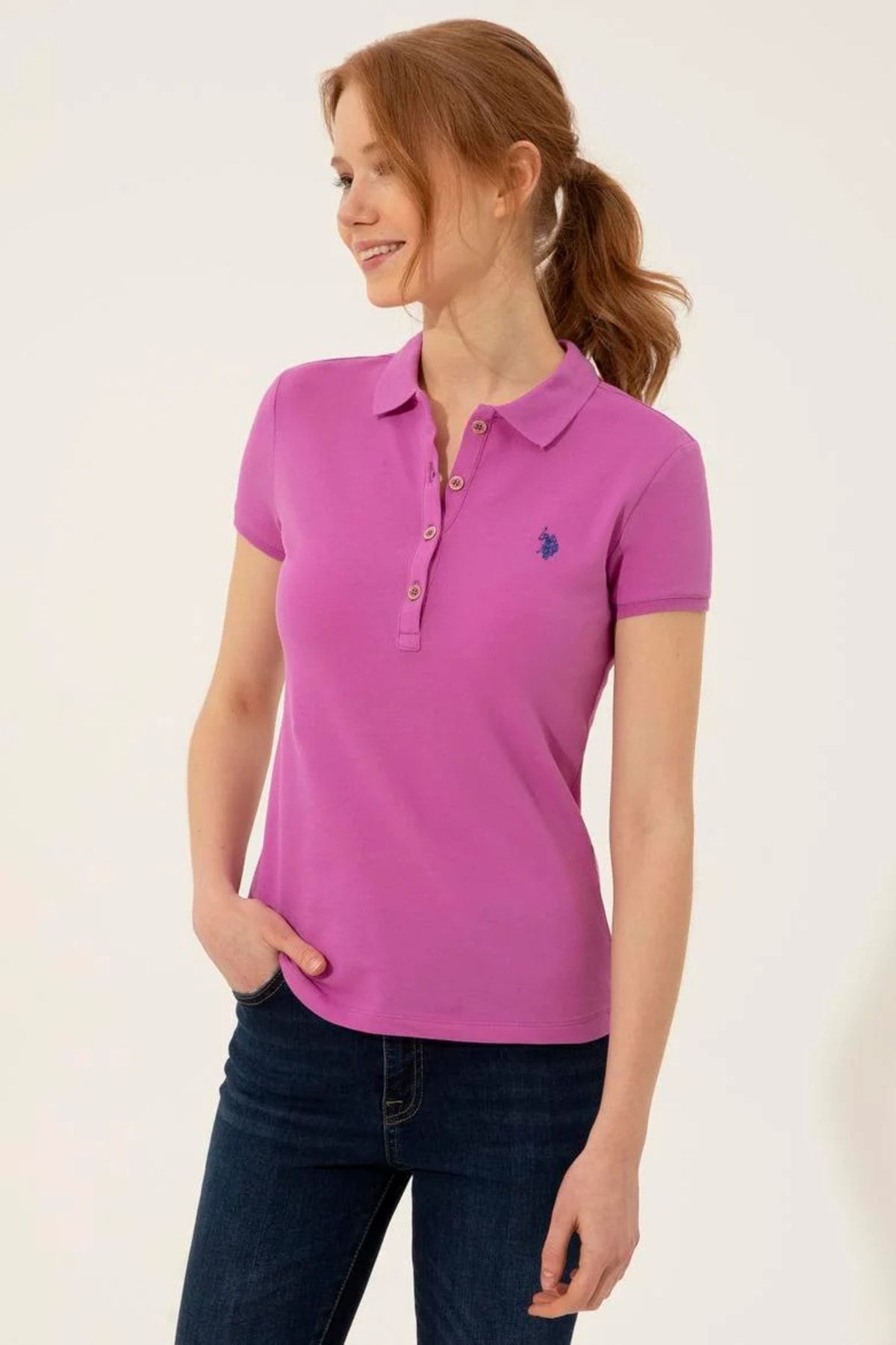U.S. Polo Assn.-تيشيرت بولو للسيدات 3