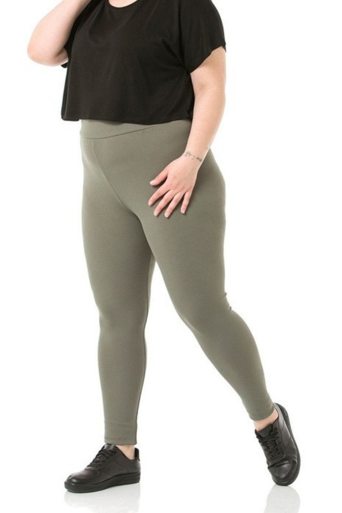 Plus size online khaki leggings
