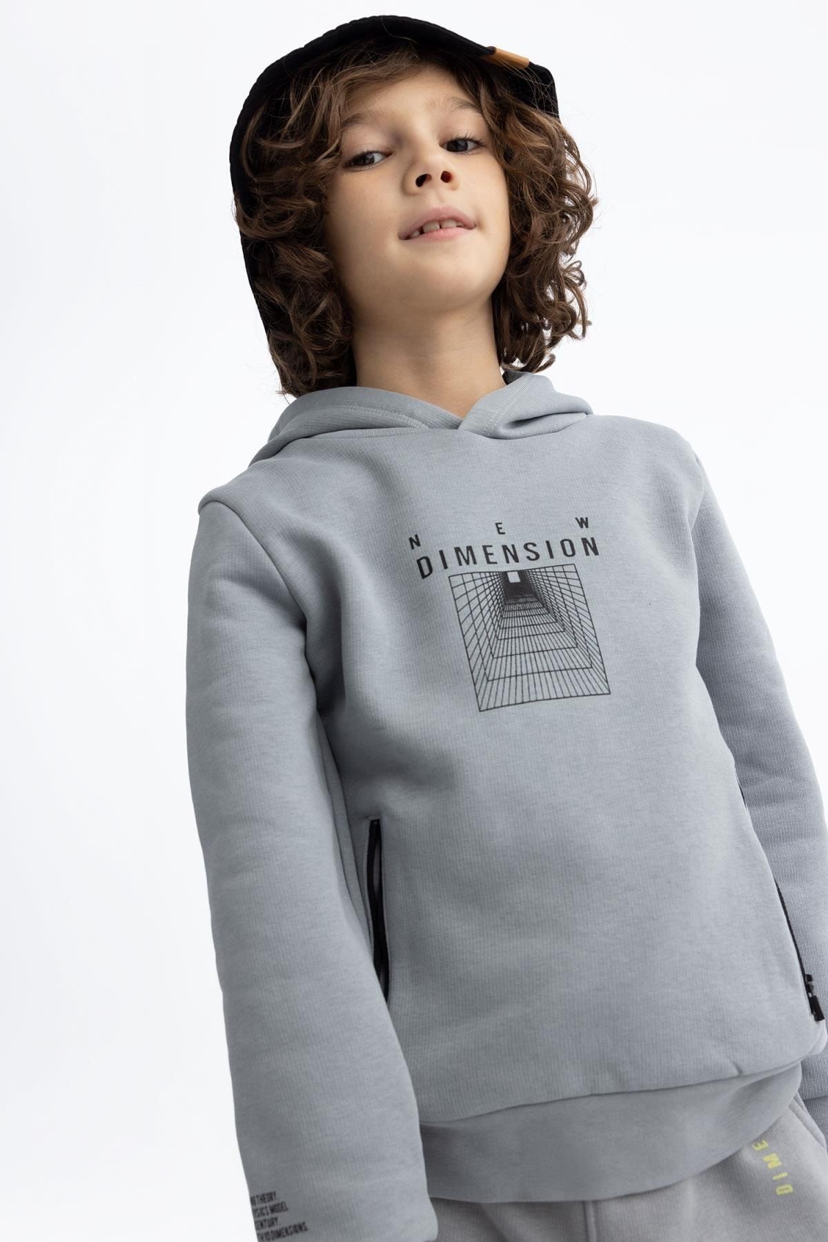 Erkek Çocuk Regular Fit Kapüşonlu Sweatshirt