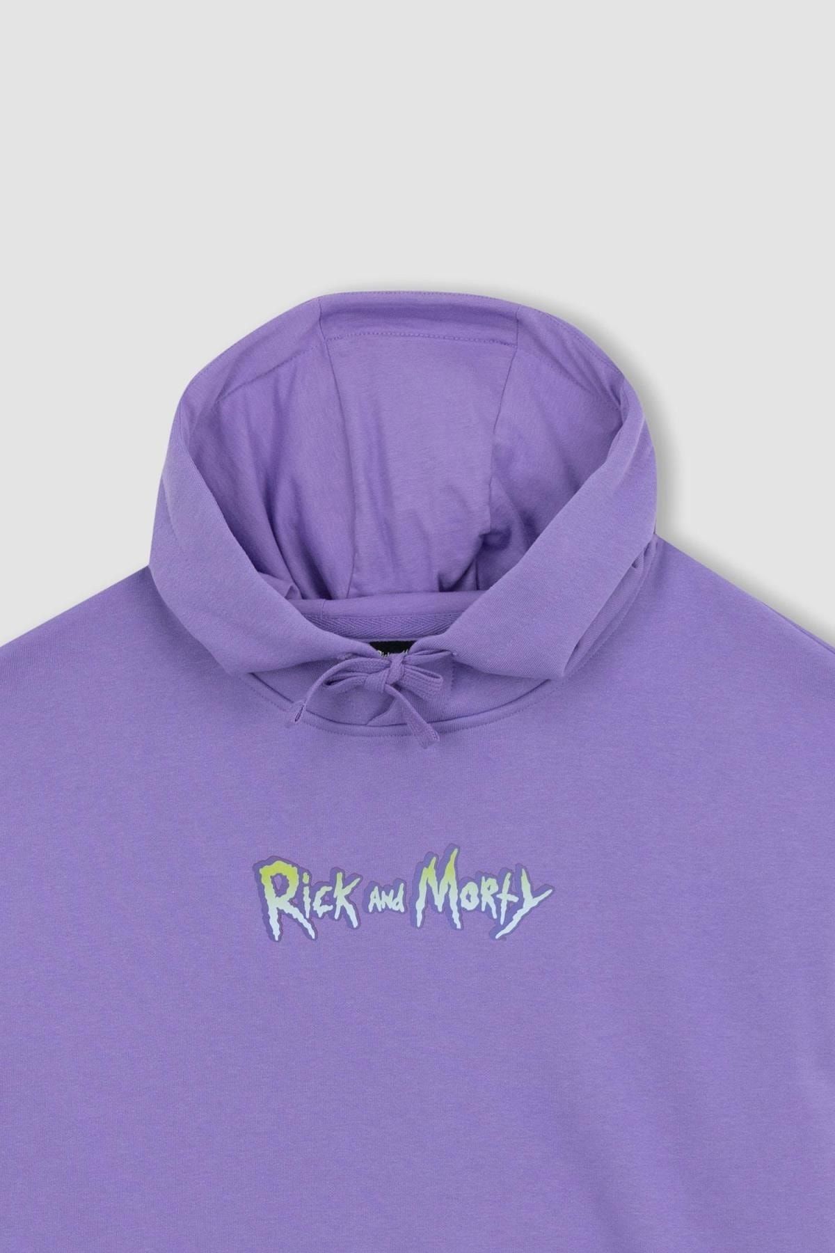 Purple rick and sale morty hoodie