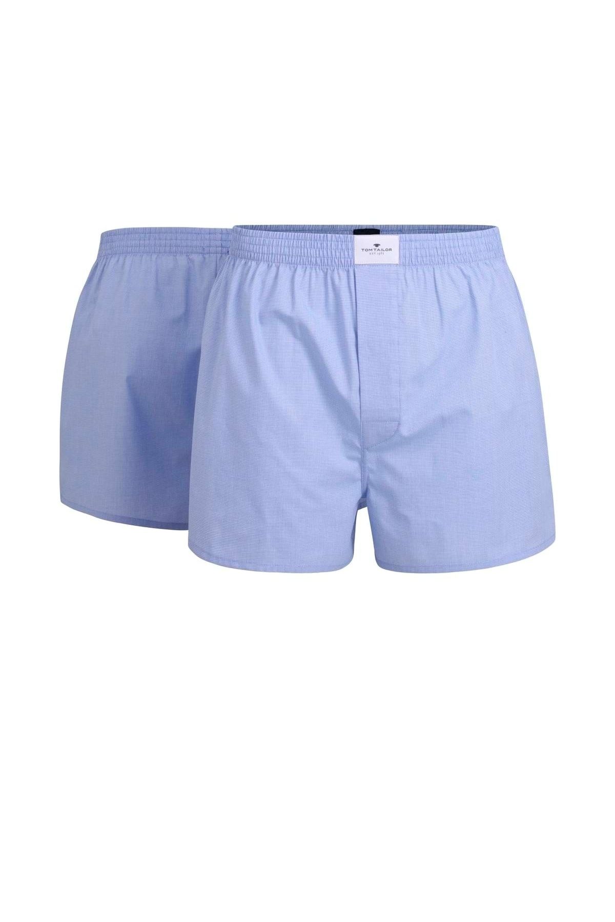 Tom Tailor-Herren Boxershorts, 2er Pack - Web-Shorts, Baumwolle, Poplin, kariert 1