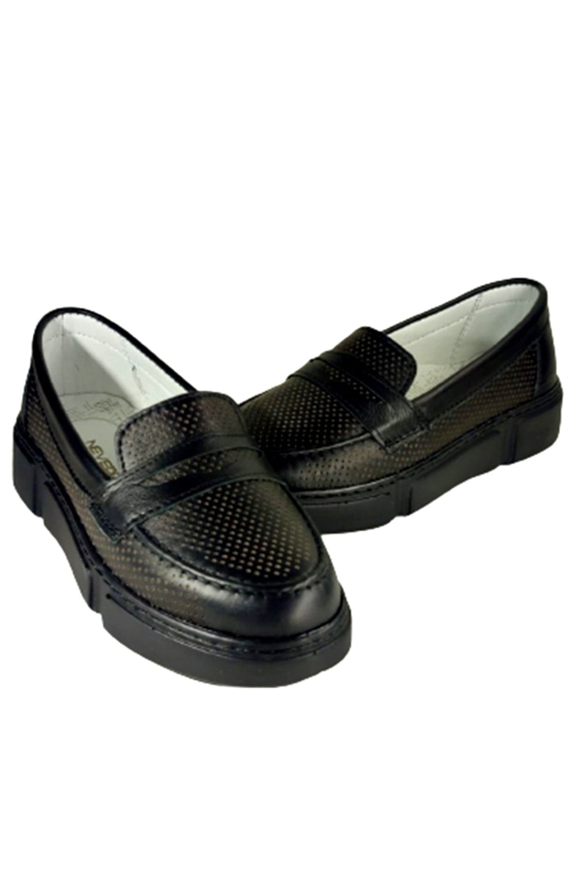 Çocuk Loafer Iç Dış %100 Hakiki Deri Ortopedik Taban