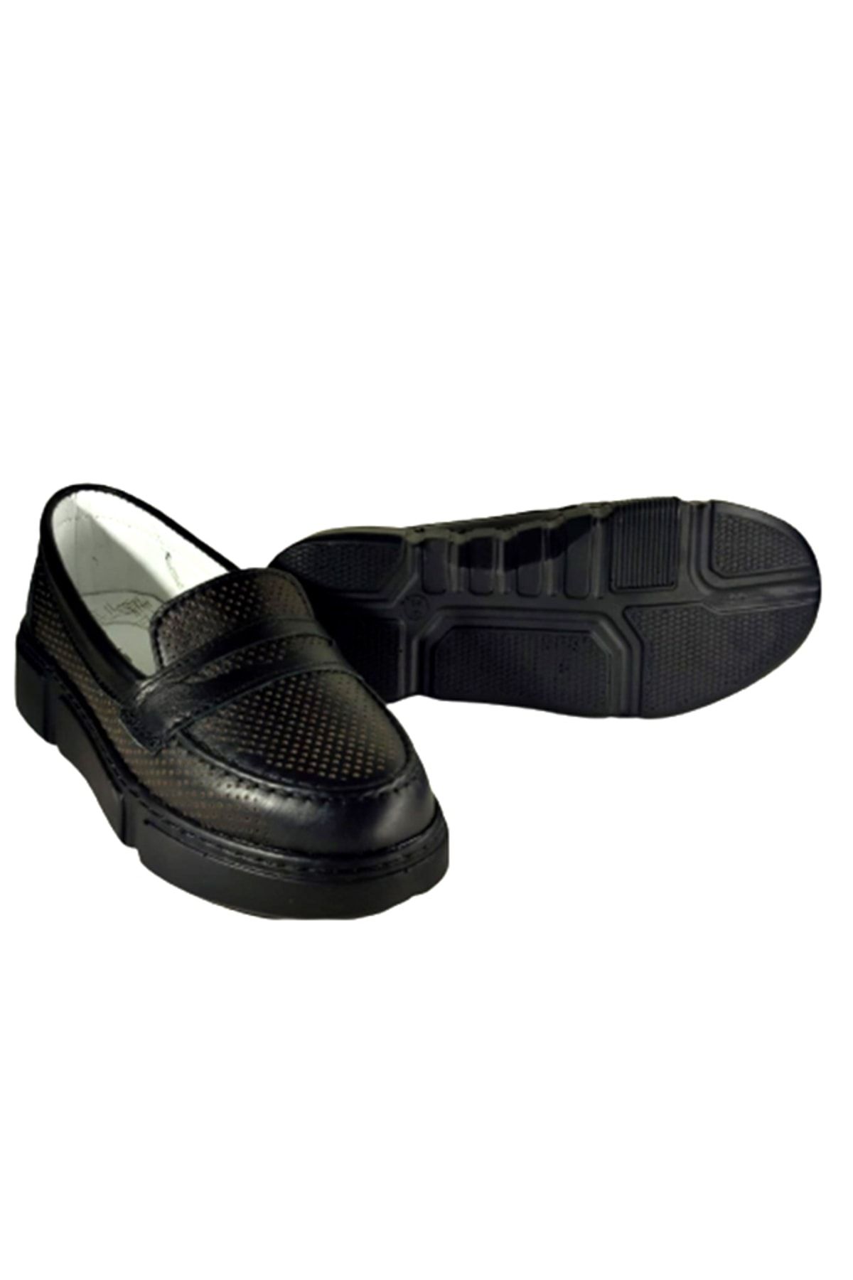 Çocuk Loafer Iç Dış %100 Hakiki Deri Ortopedik Taban