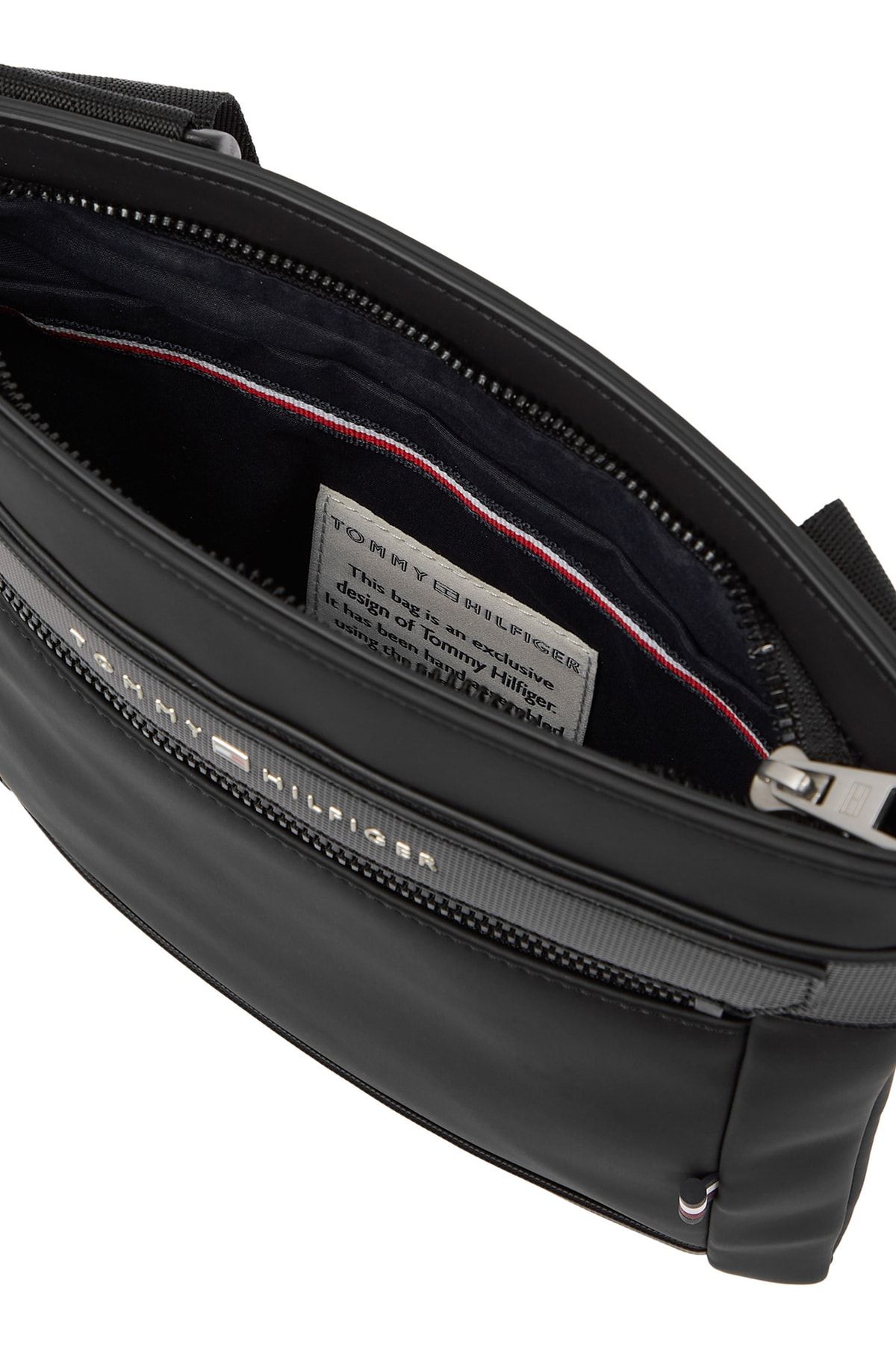 Tommy Hilfiger 25x23x1 Siyah Erkek Fermuarlı Postacı Çantası Th Casual Crossover ZN10411