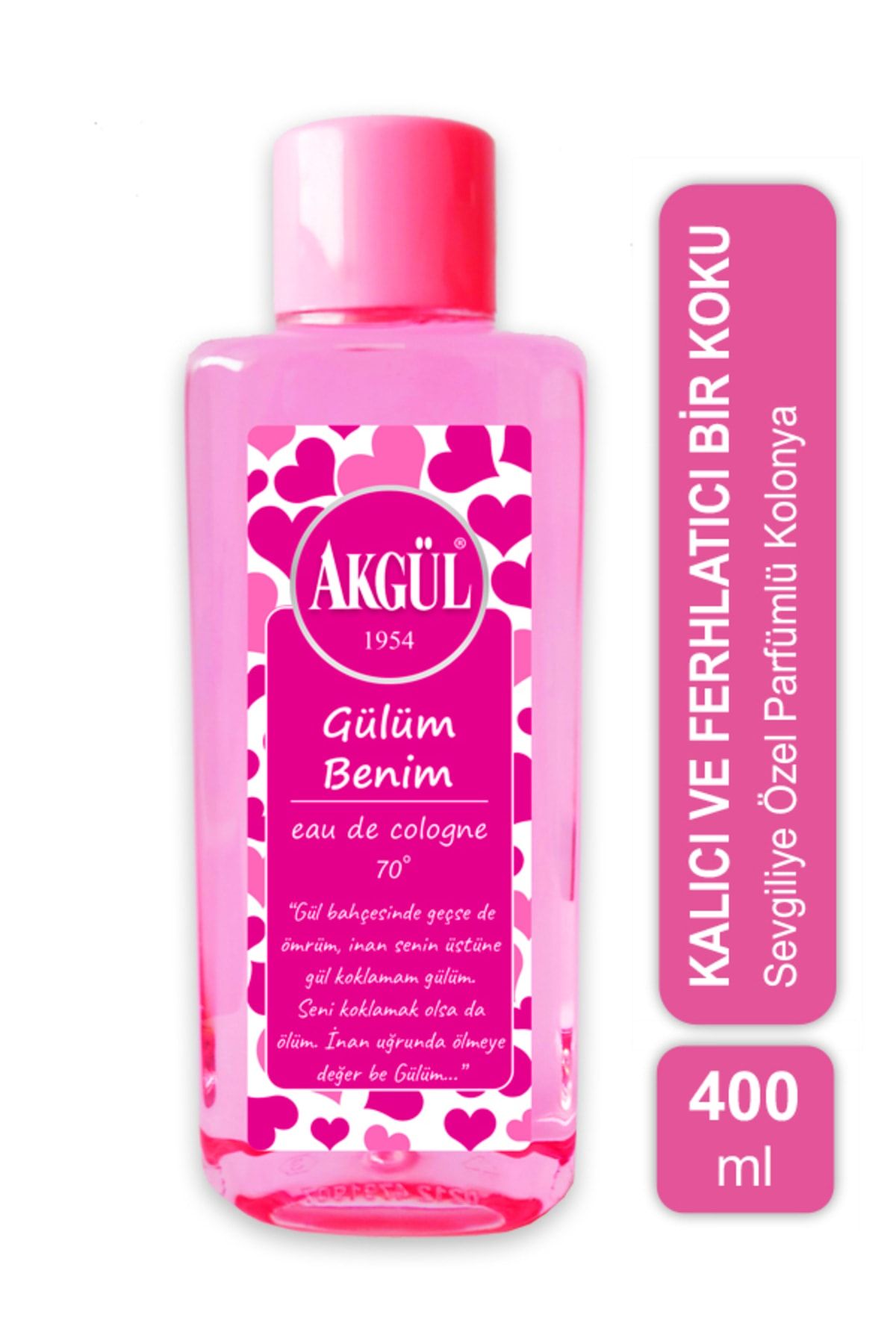 ادکلن عطری Gülüm Benim 400 میلی لیتری (بطری حیوان خانگی) Akgül