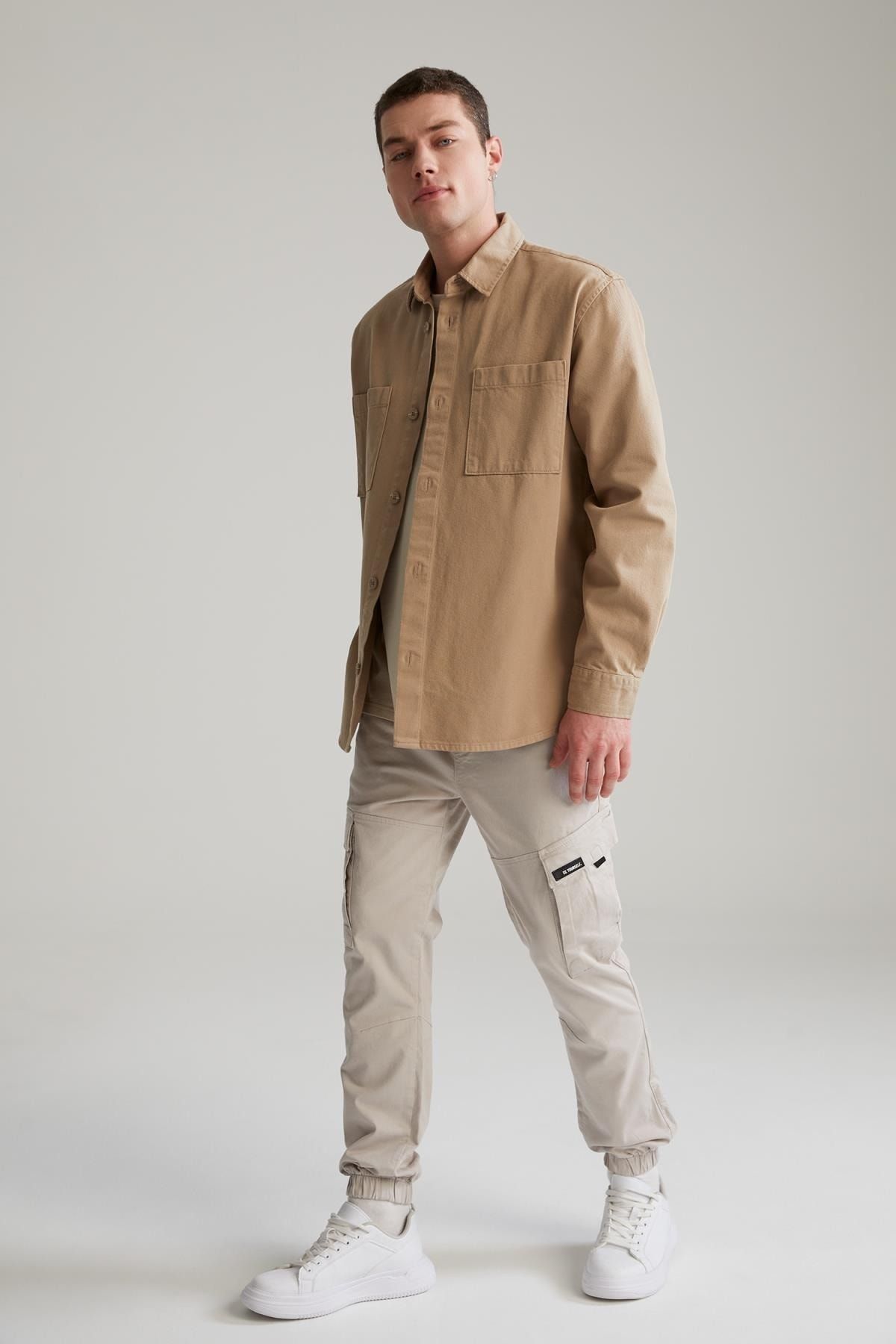 DeFacto Kargo Jogger Fit Beli Bağcıklı Chino Pantolon AN7969