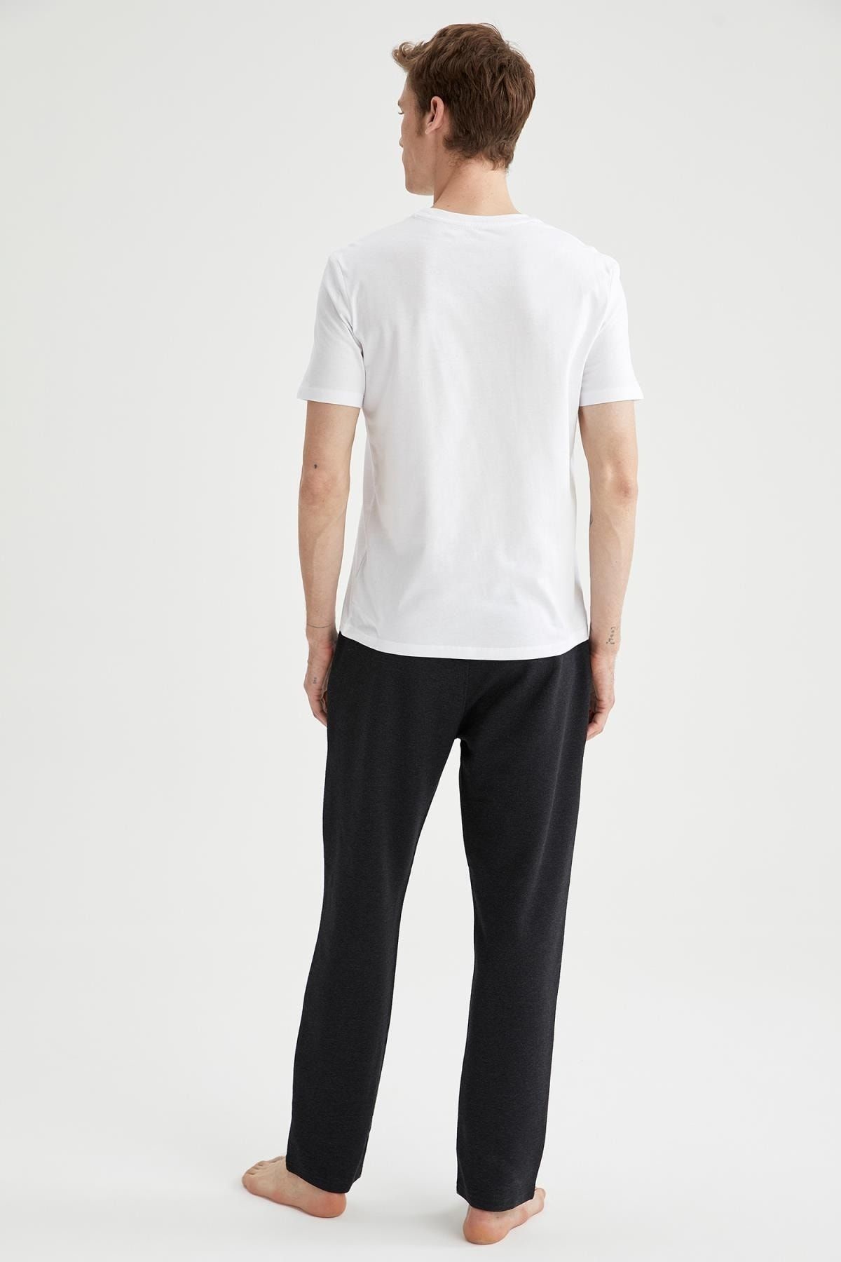 DeFacto-Men's Regular Fit Basic Pajama Bottom 2