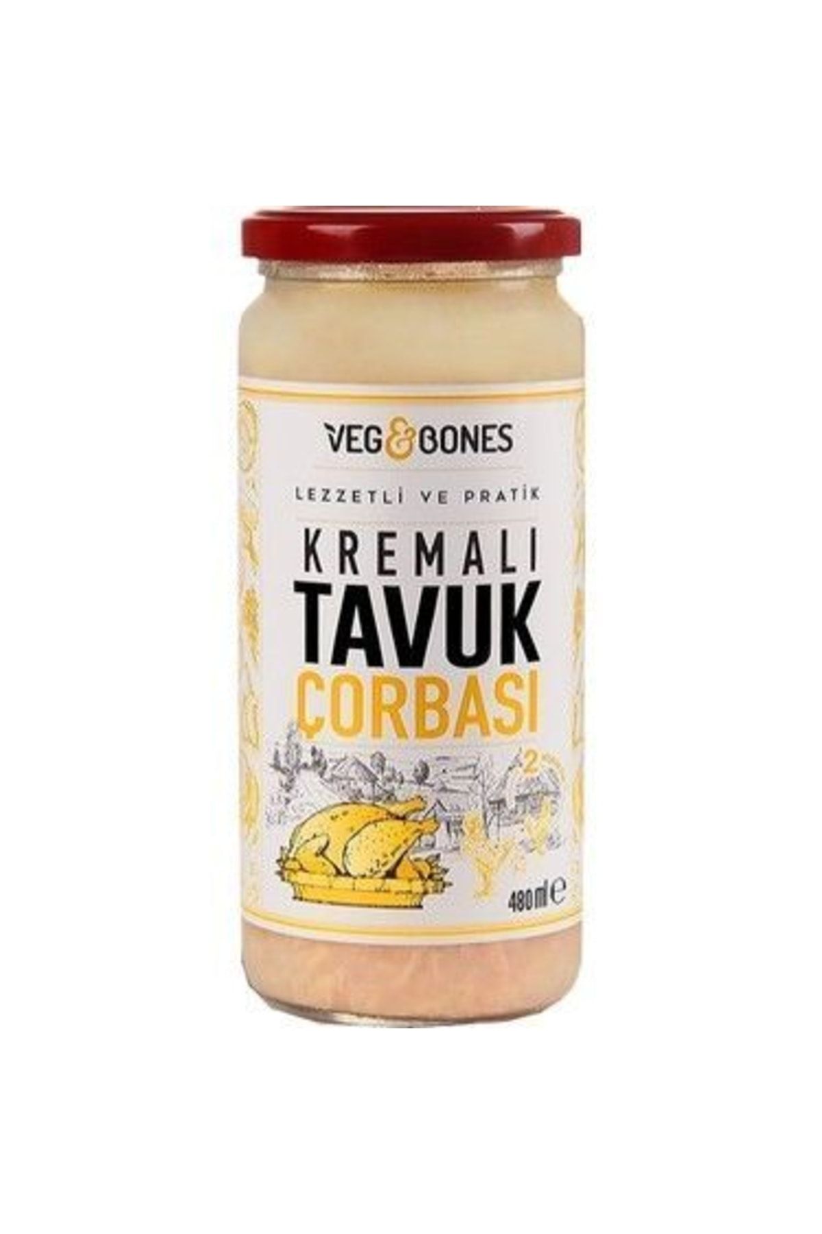 Veg&Bones Kremalı Tavuk Çorbası 480 ml