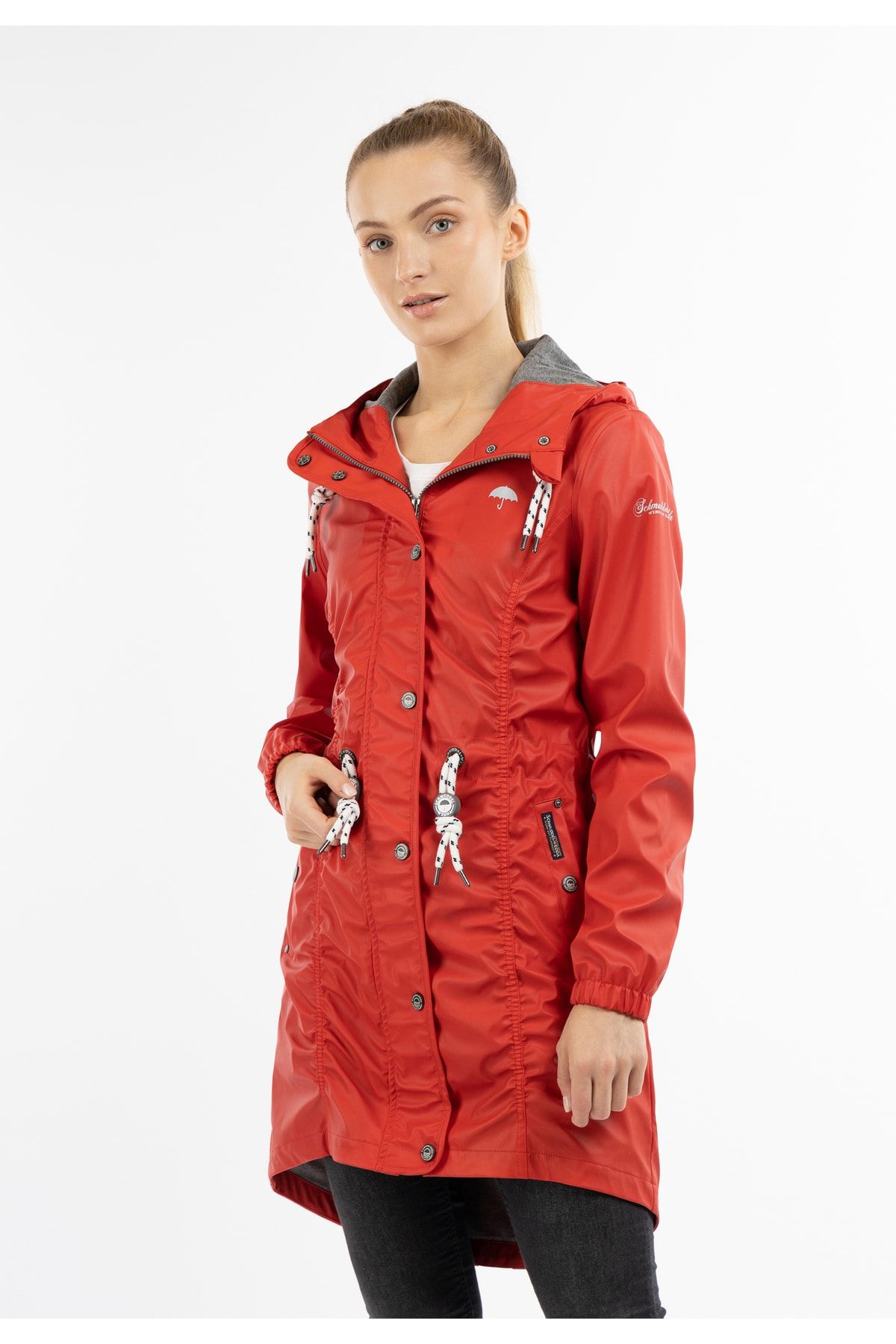 Schmuddelwedda Regenjacke Rot Parka YB7348