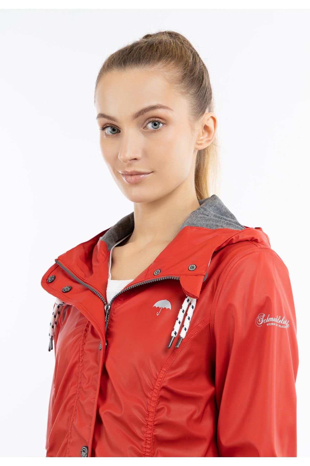 Schmuddelwedda Regenjacke Rot Parka YB7348