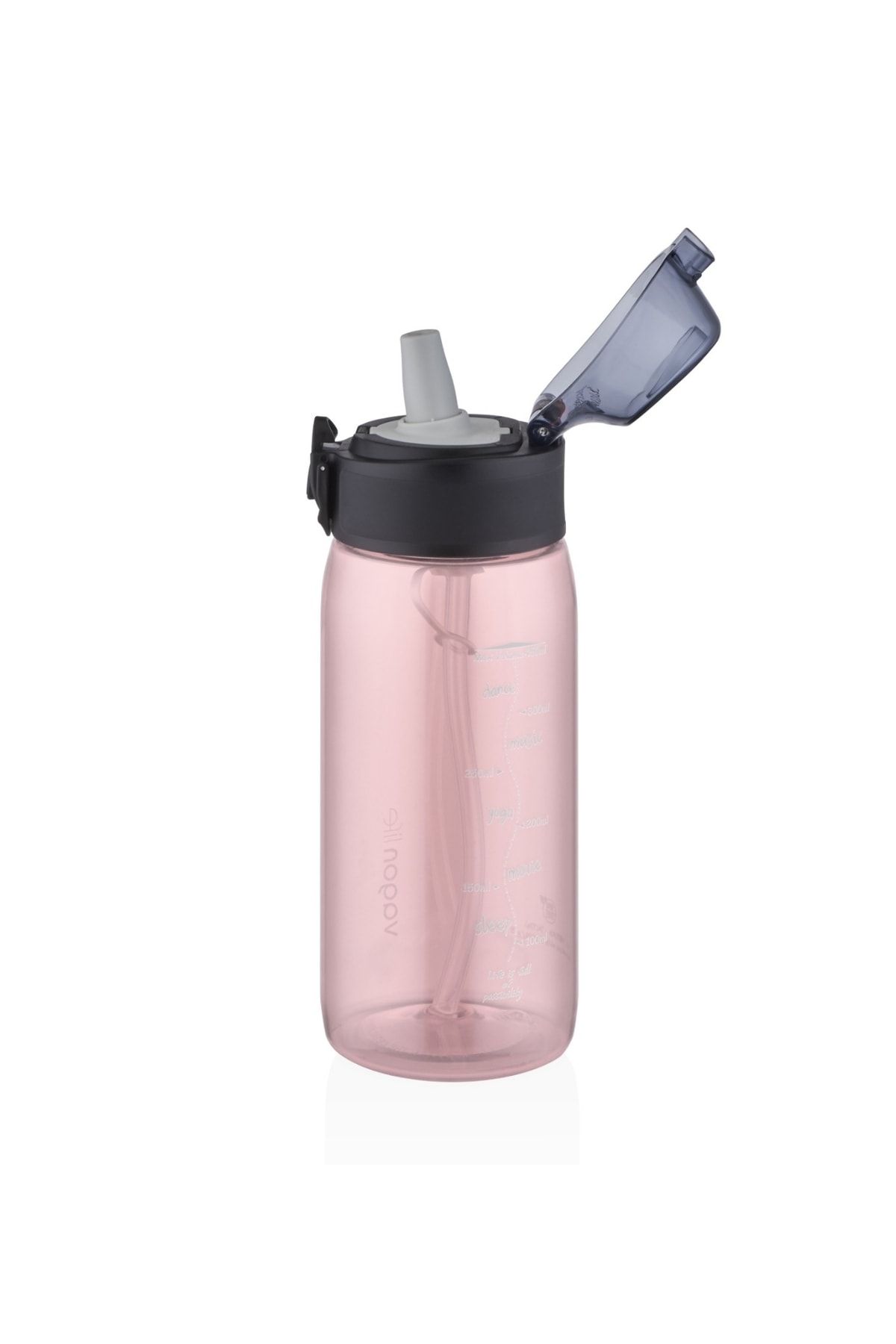Vagonlife-450ml New Collection Mini Size Transparent Body Tritan Water Bottle with Straw (cannot be bitten) 2