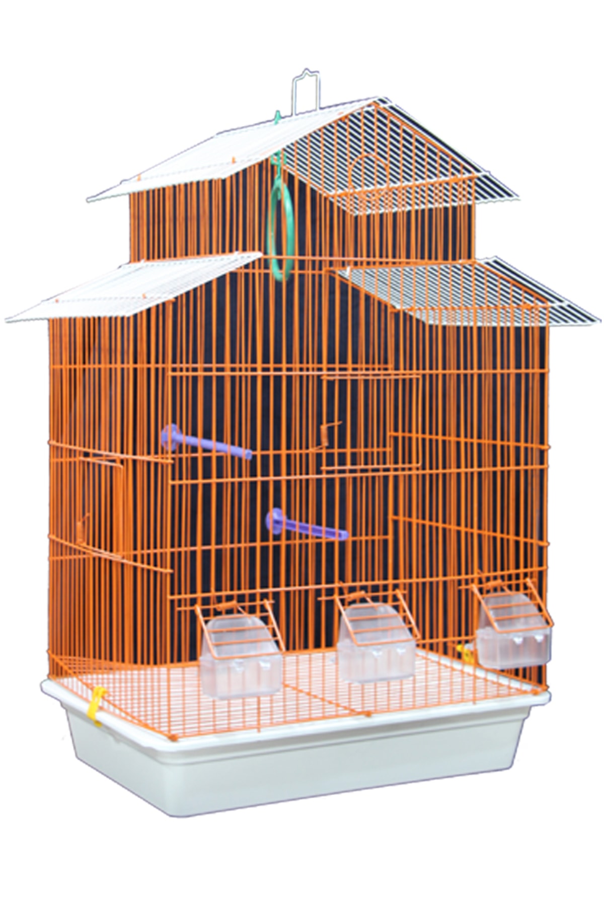 usmtekno Kuş Kafesi Muhabbet Papağan Kafesi Büyük Boy Kuş Üretim Kafesi Turuncu