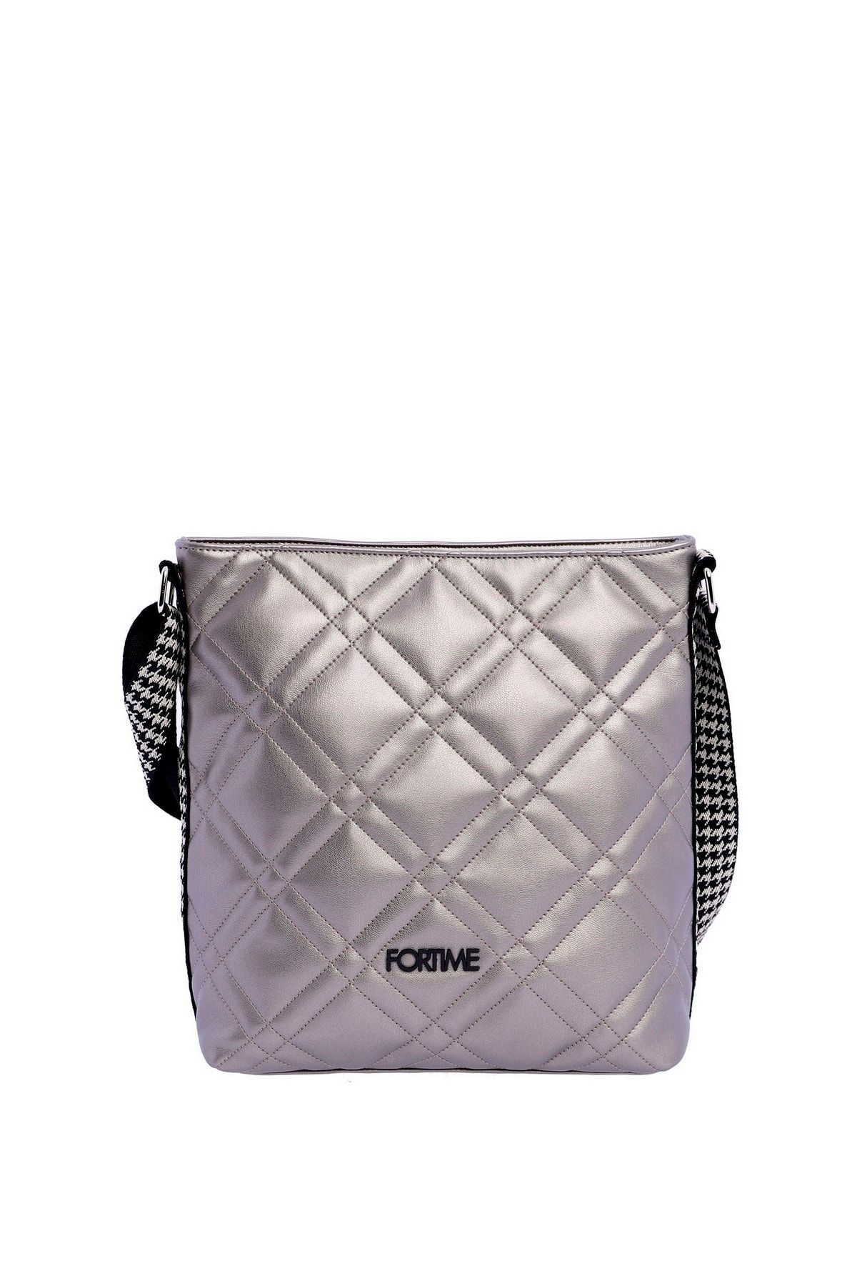 FOR TİME Messenger Bag Grau Unifarben