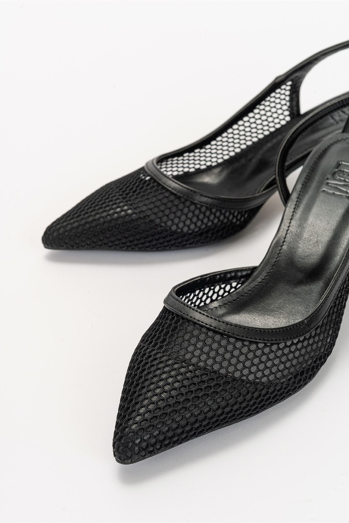 کفش پاشنه کلاسیک سیاه زنانه مبهم اورجینال luvishoes