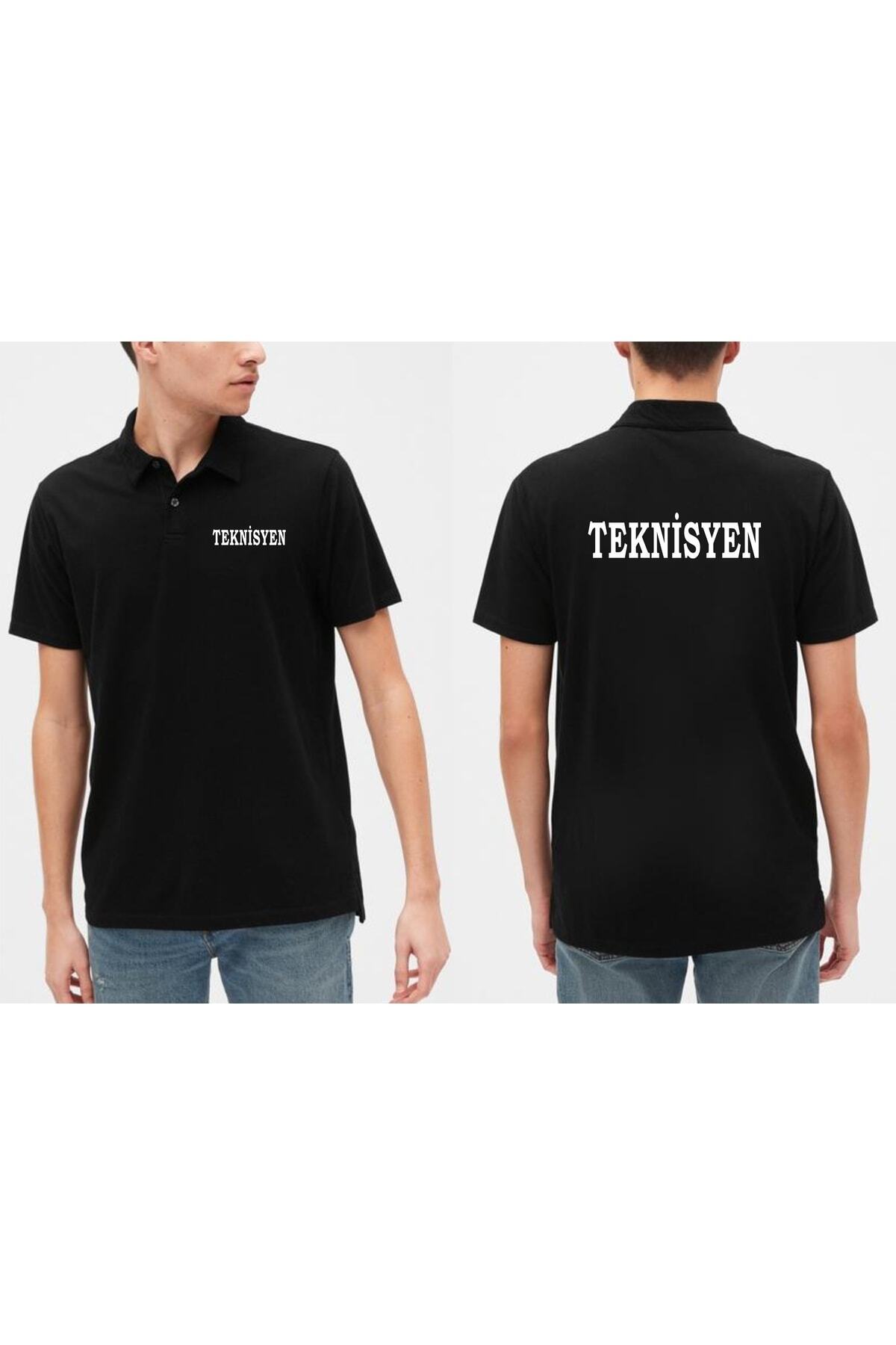 Technician Printed Polo Neck Work T-Shirt