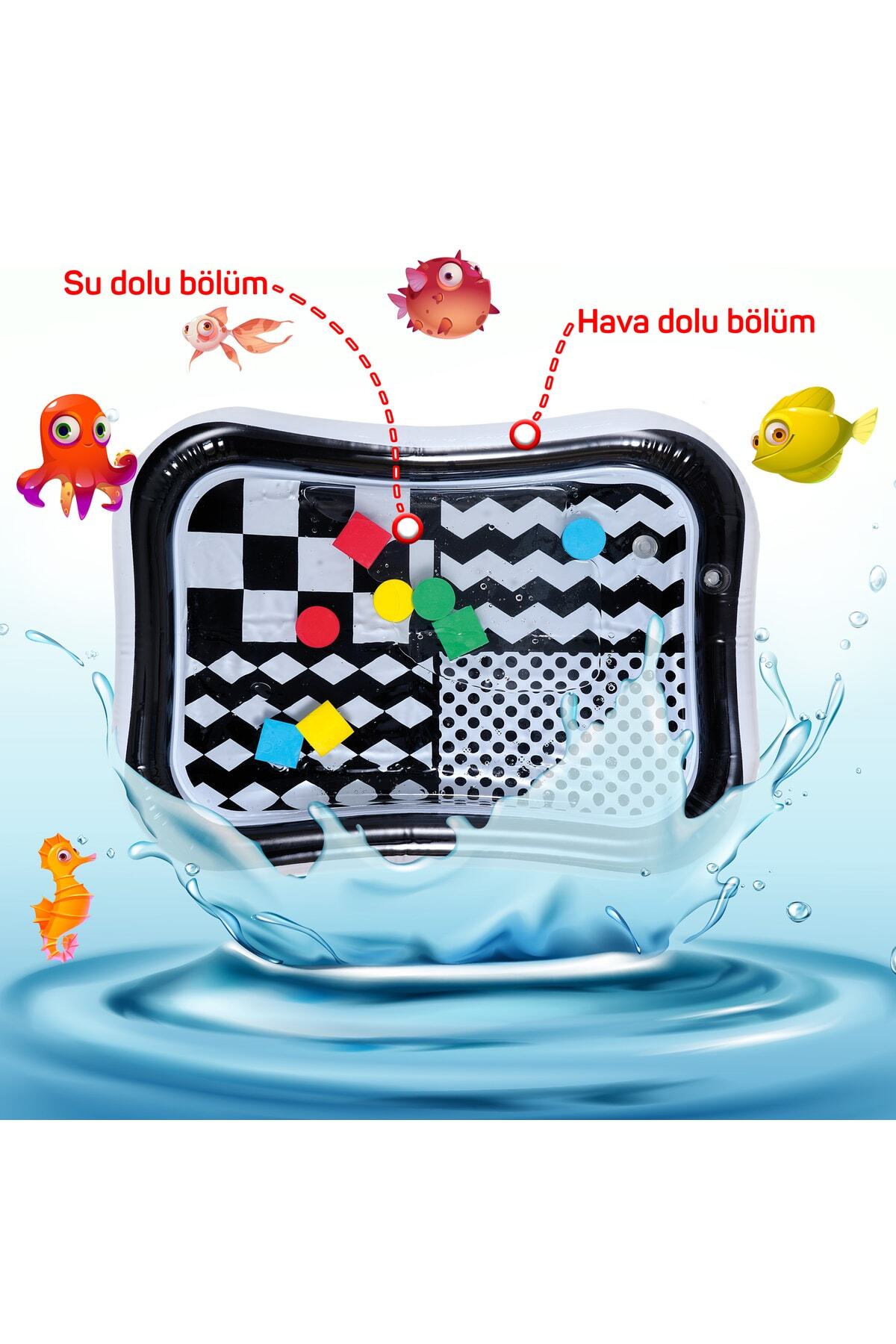 Circle Toys Bebek Su Matı Tummy Time Aktivite Oyuncağı Su Havuzu fotoğrafı 5 (önizleme)