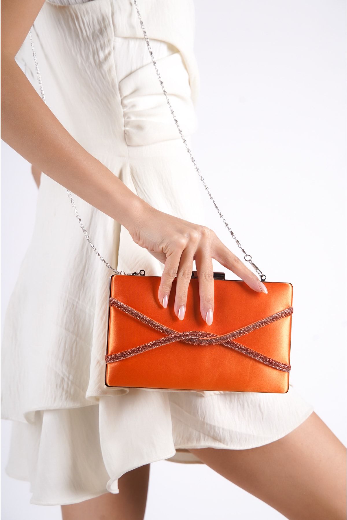 Orange clearance evening bag