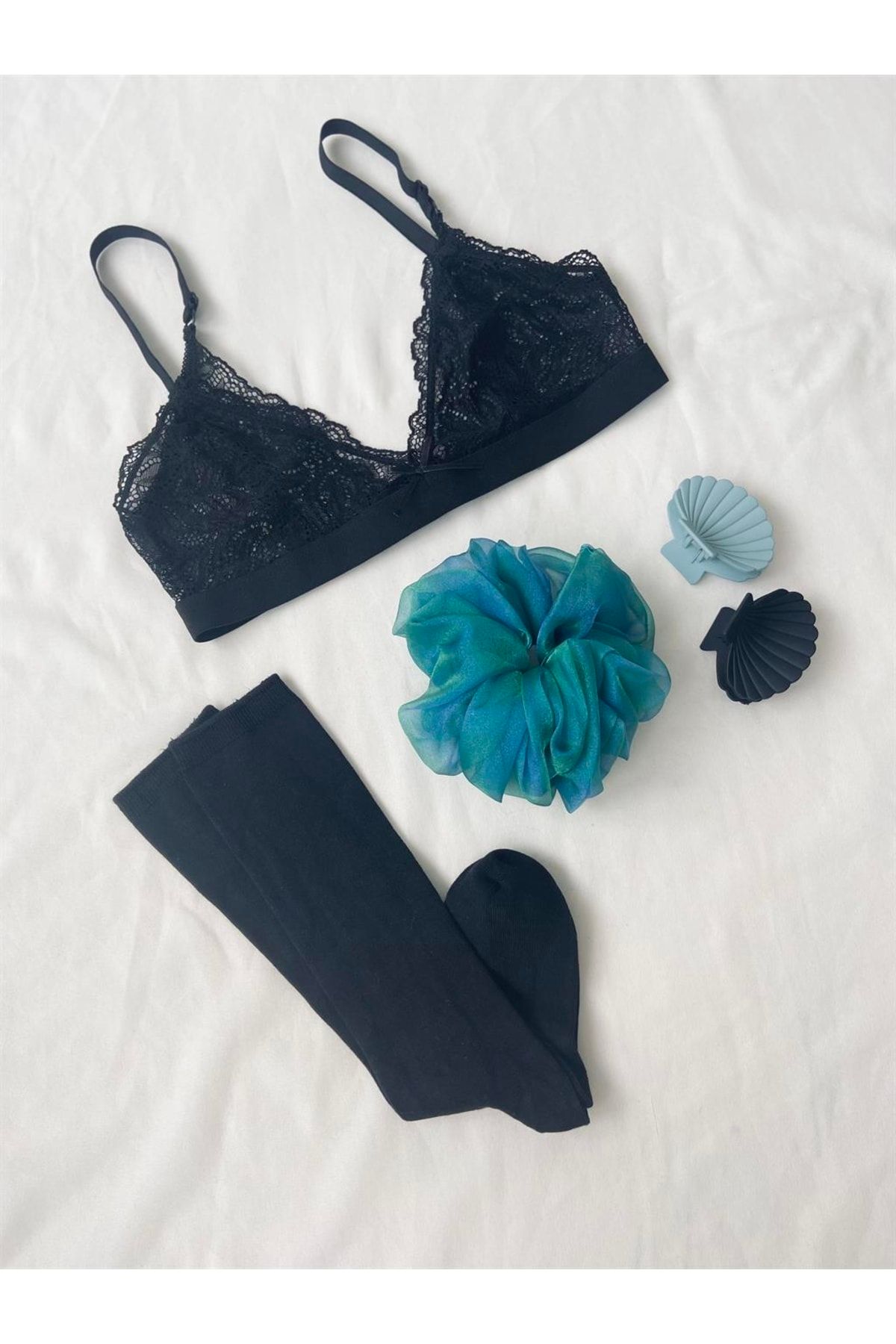 Retrobird 5'li Bralet Hediye Set Kadın Siyah