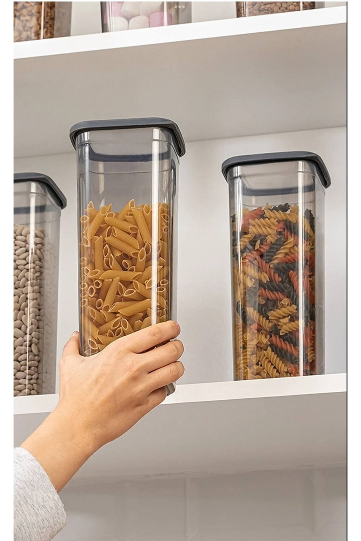 AHİR TİCARET-Pulses-Spill Storage Container Set (4x 1900ml, 4x 1300ml, 4x 650ml) 12 Pieces 3