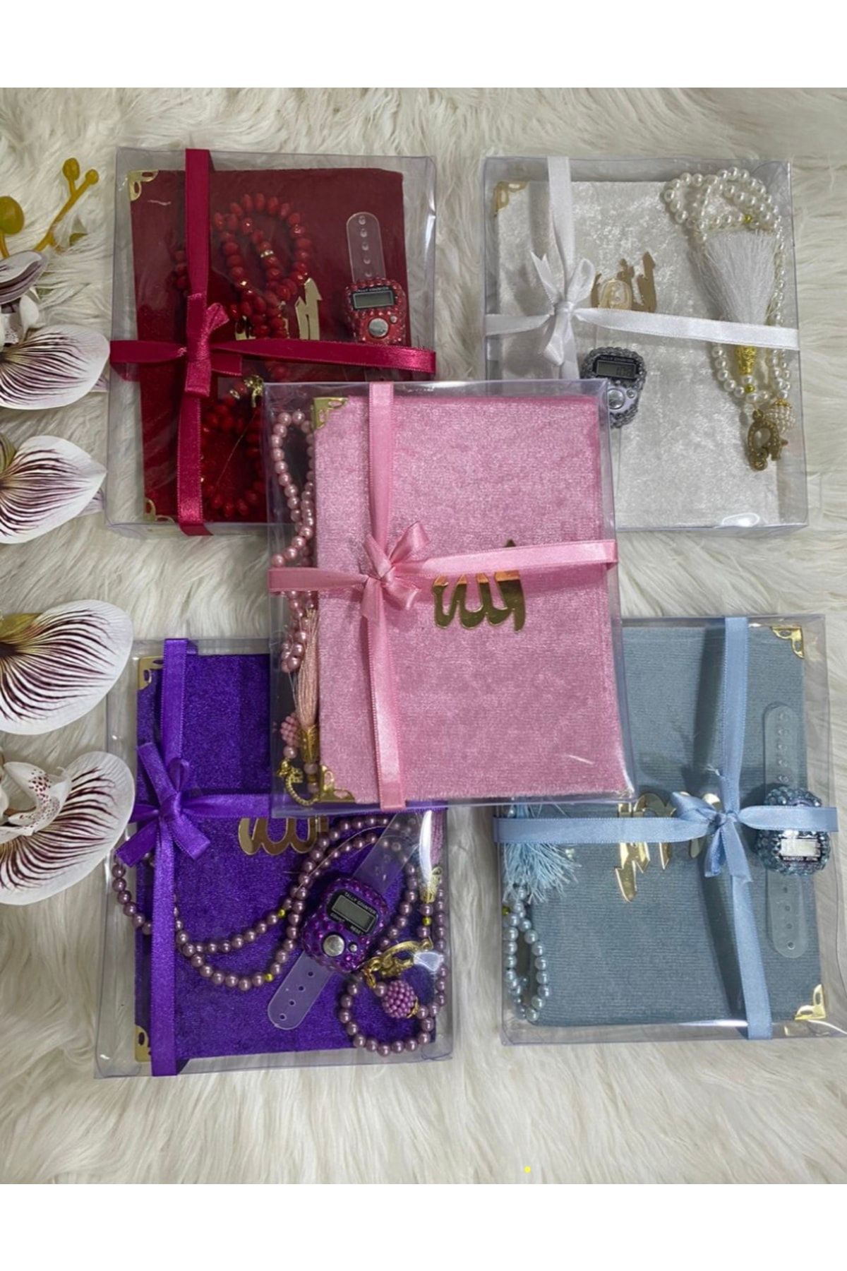 Classy Set Cadou De 5 Mărgele De Rugăciune Yasini Şerif Și Piatră Zikirmatik - One Size