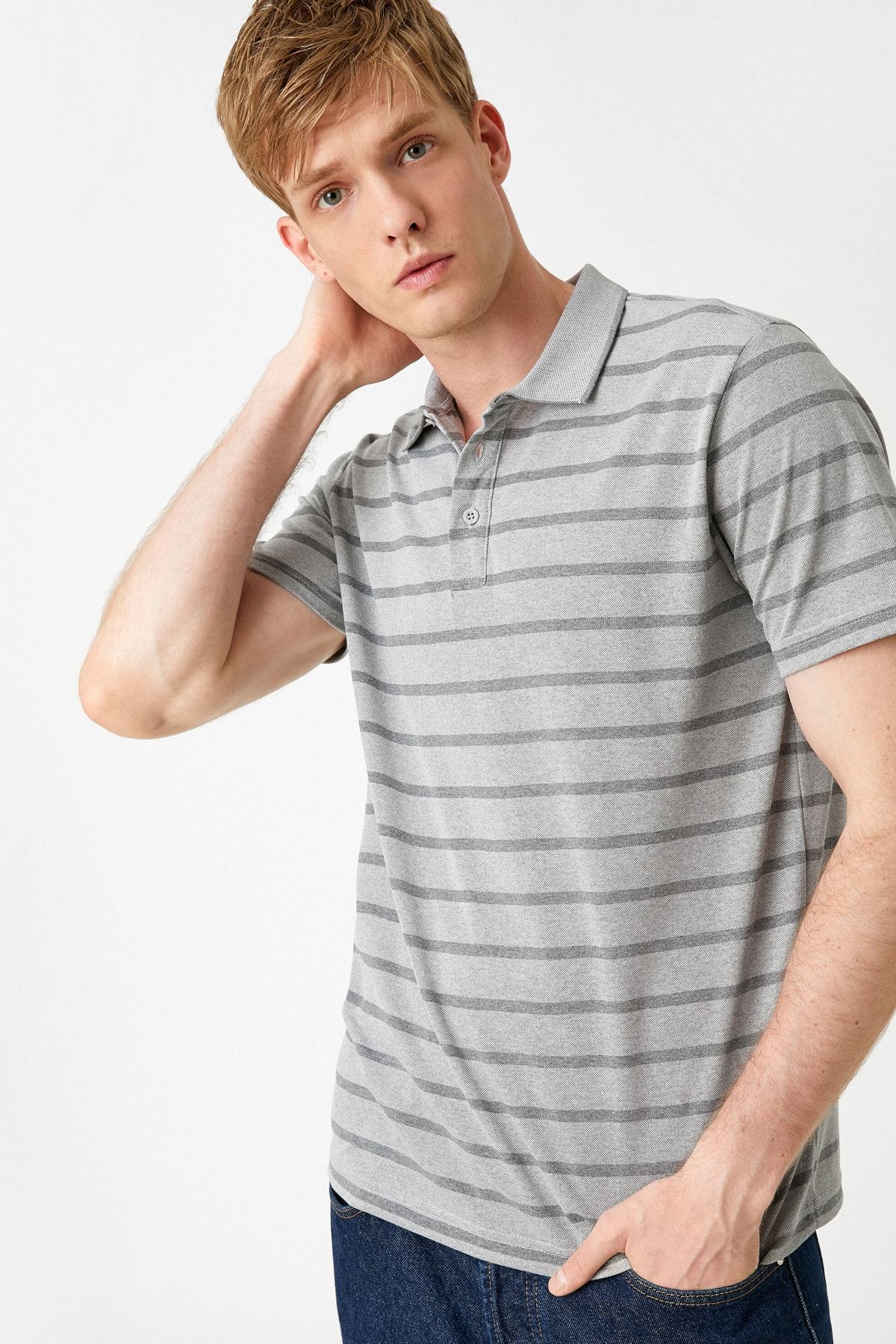 Koton Poloshirt Grau Regular Fit