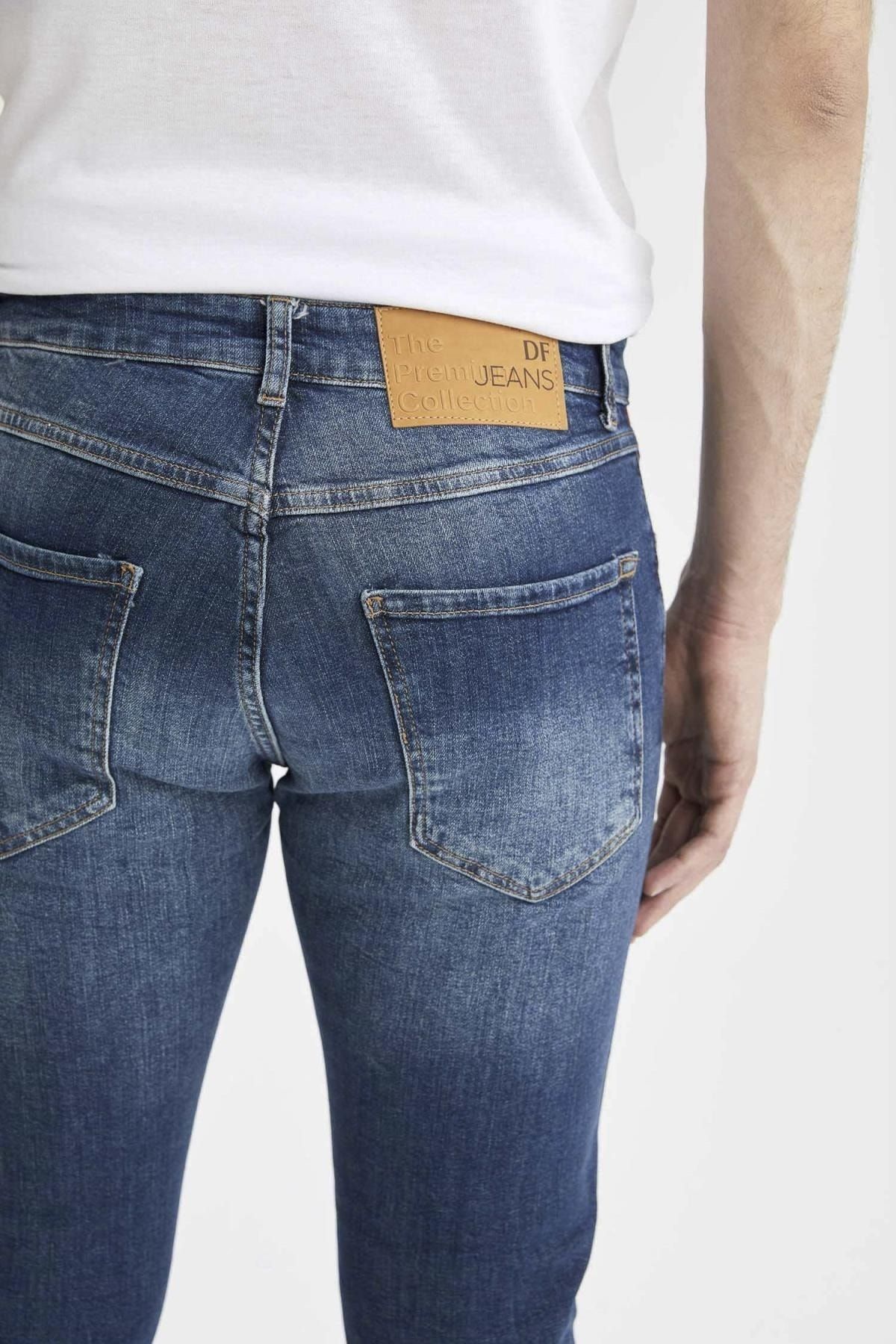 Skinny Comfort Fit Yırtık Detaylı Jean Pantolon