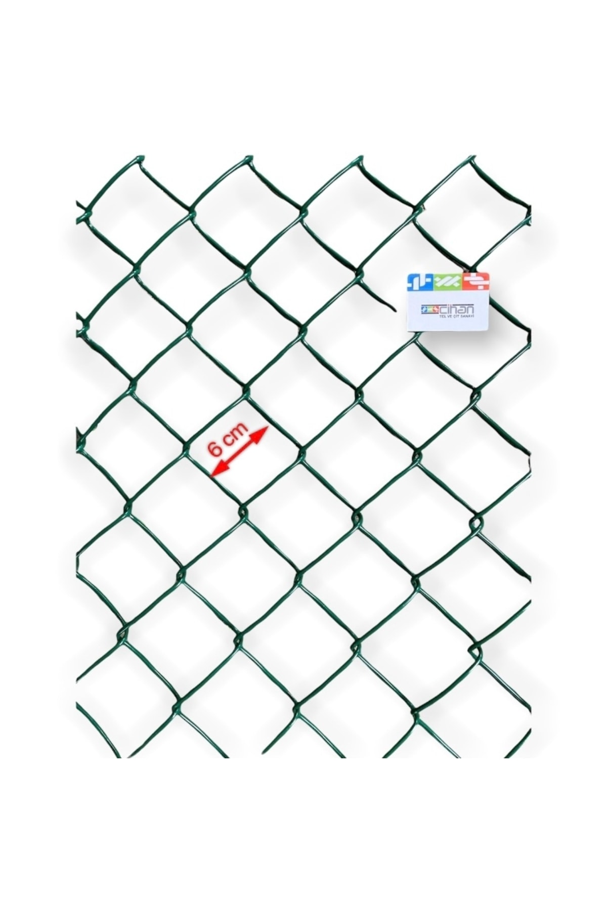 Cihan Çit Pvc Kaplı Örgü Tel Bahçe Çiti - 3,00 Mm Kalınlık 60x60 Göz Aralığı H:200cm L:10 Metre 2