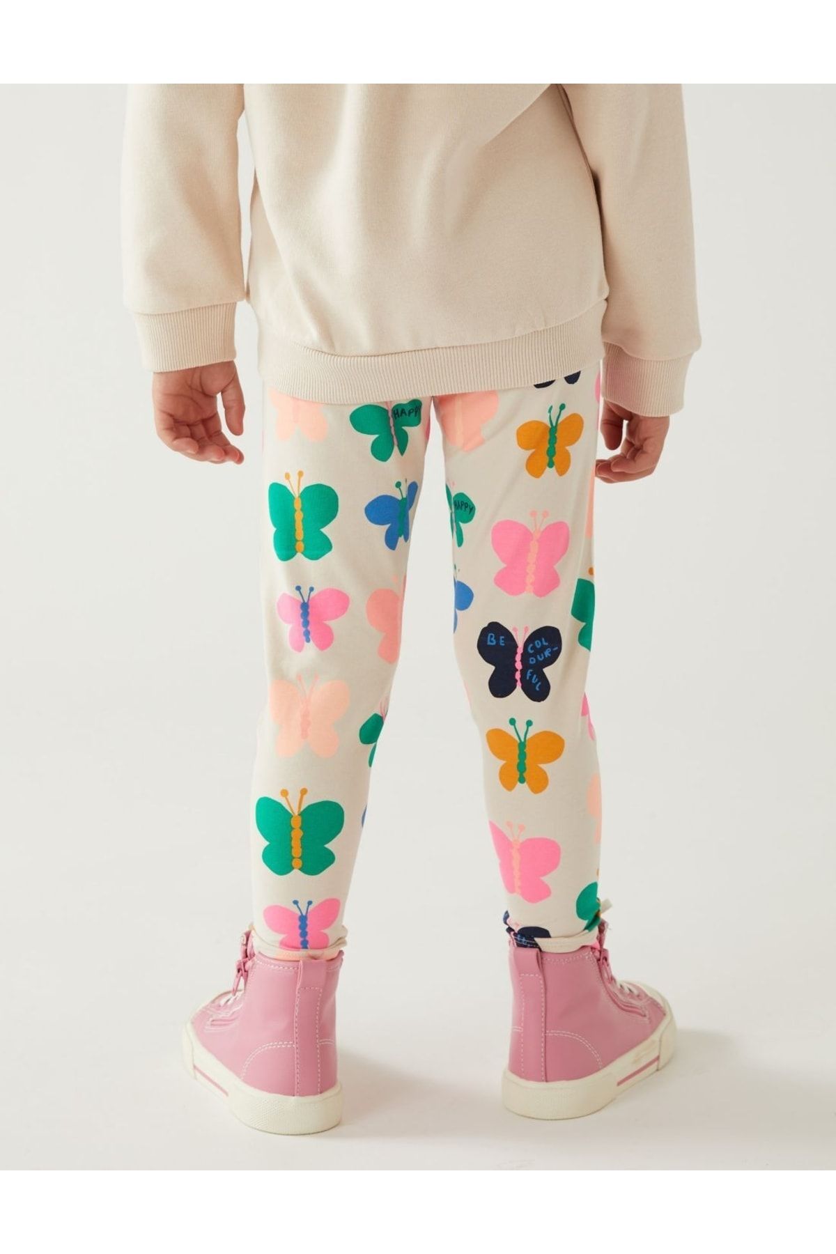 Kelebek Desenli Legging Tayt (2-8 Yaş)