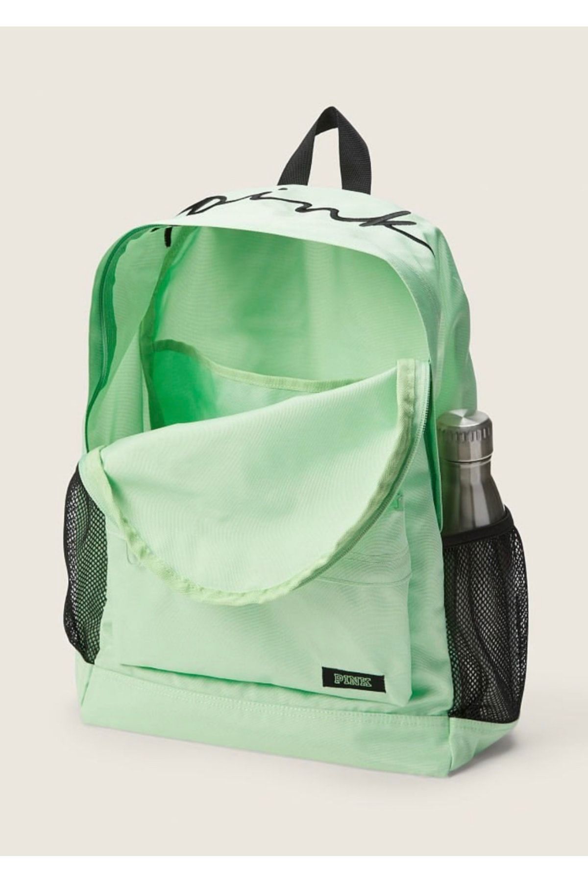 Pink backpack green discount