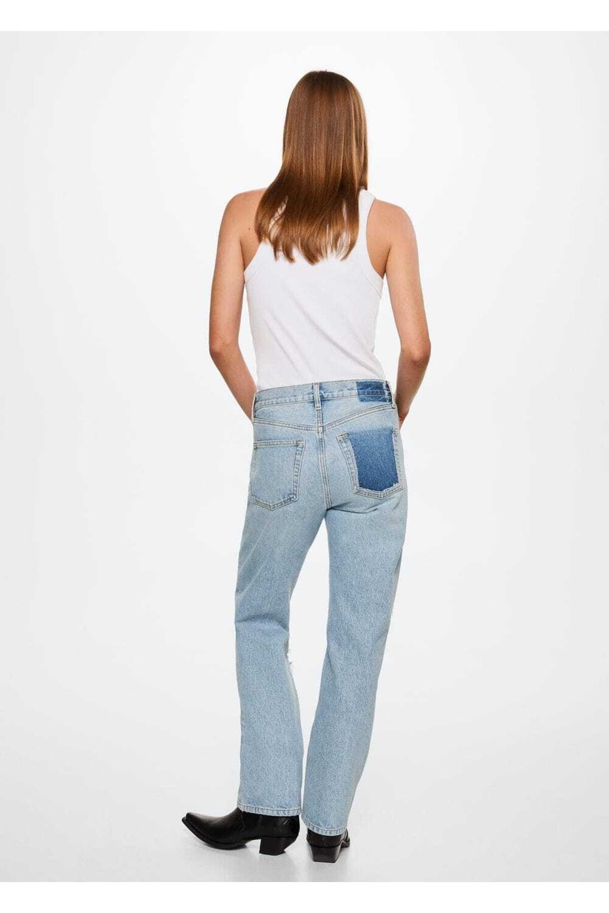 Düşük Belli Düz Kesim Jean