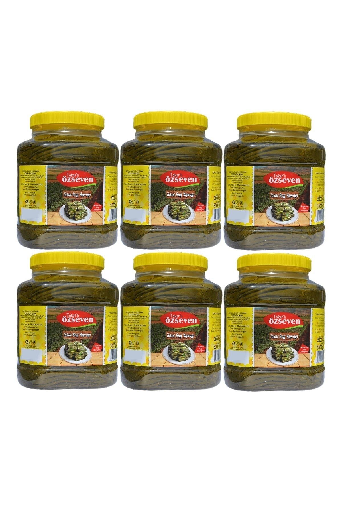 Tokatlı Özseven Tokat Bağ Yaprağı 6 Adet x 3000gr-1 koli