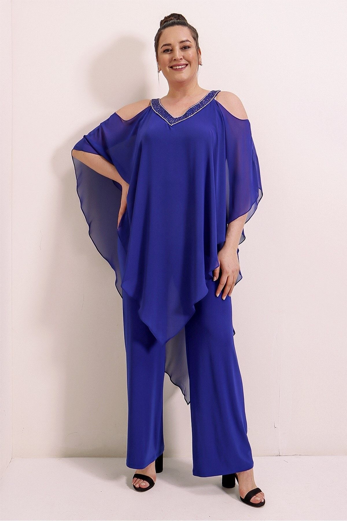 By Sayg Collar Stone Printed Top Chiffon Aspect Lycra Sandy