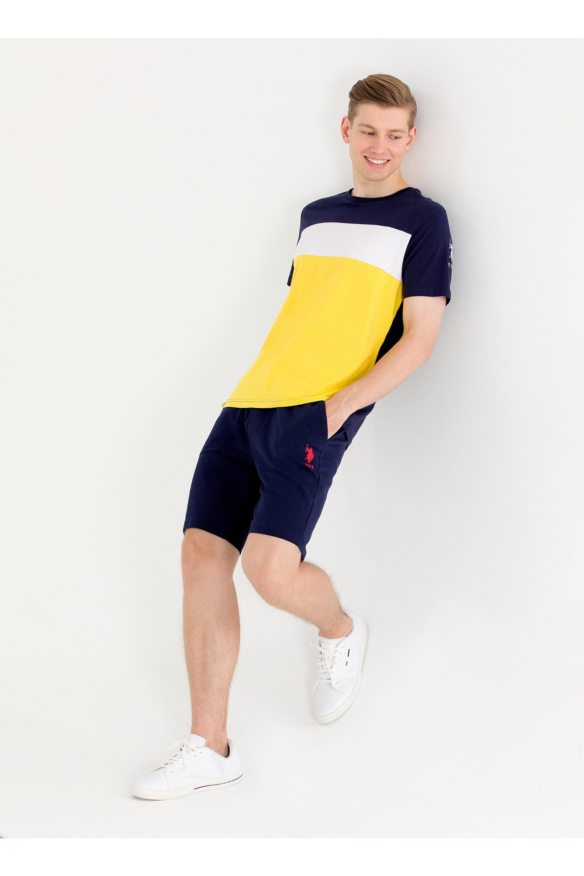 یو اس پولو سویشرت و شلوارک، سایز XS، سرمه‌ای