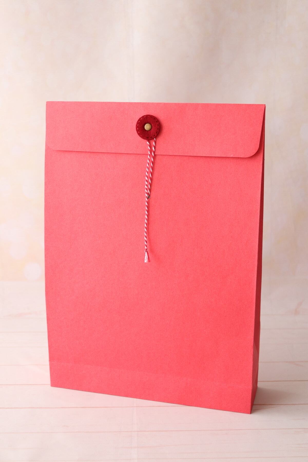 demontecraft Plic Cadou Din Pâslă Cu Flori De Rodie Pachet 2 Buc. Pachet Cadou Pentru Petrecerea De Aniversare Pelur (26x37x7) - One Size